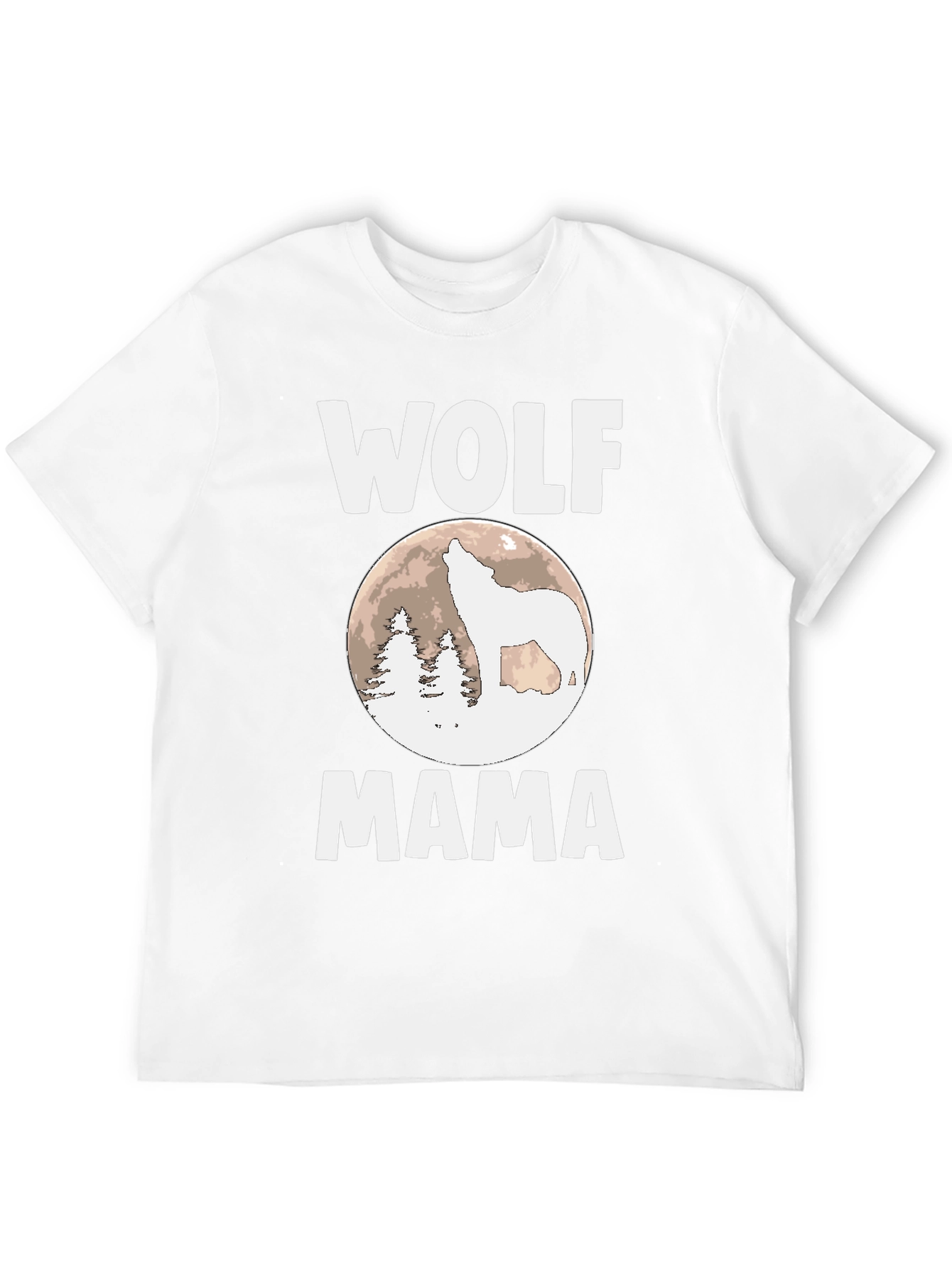 Wolf Mama Graphic T-Shirt - Black Cotton Tee