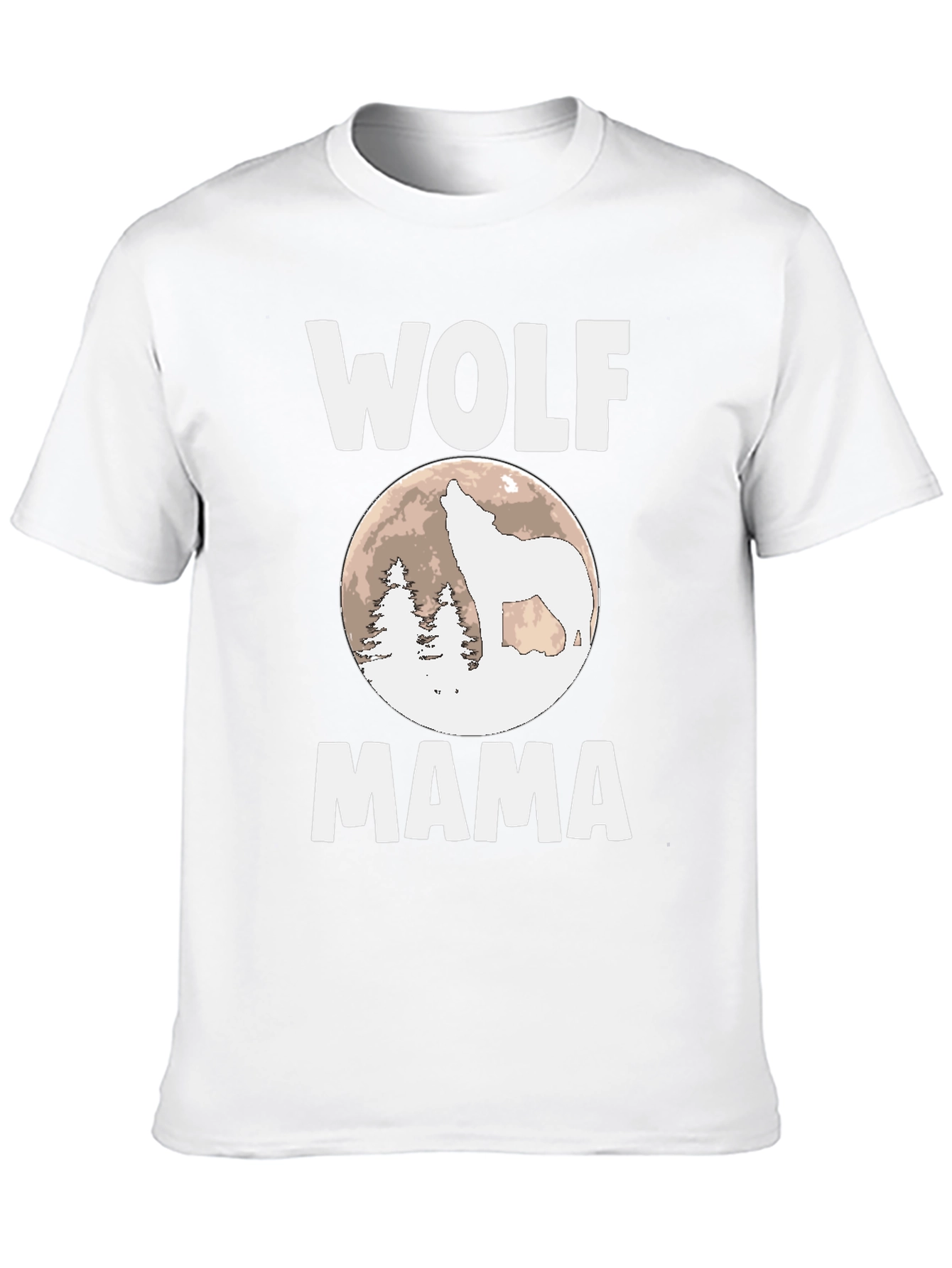 Wolf Mama Graphic T-Shirt - Black Cotton Tee