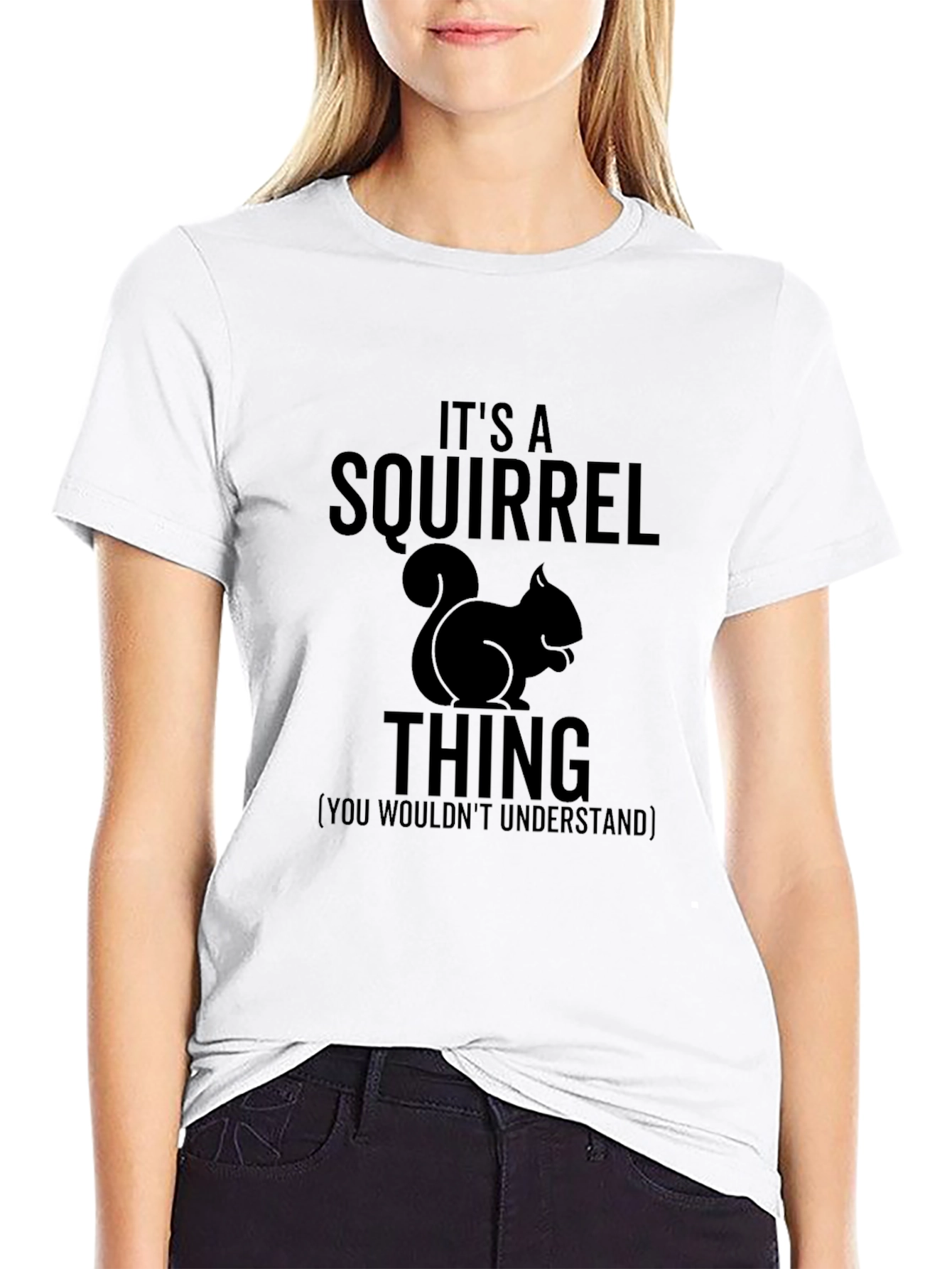 Its A Squirrel Thing Graphic Tee - Black