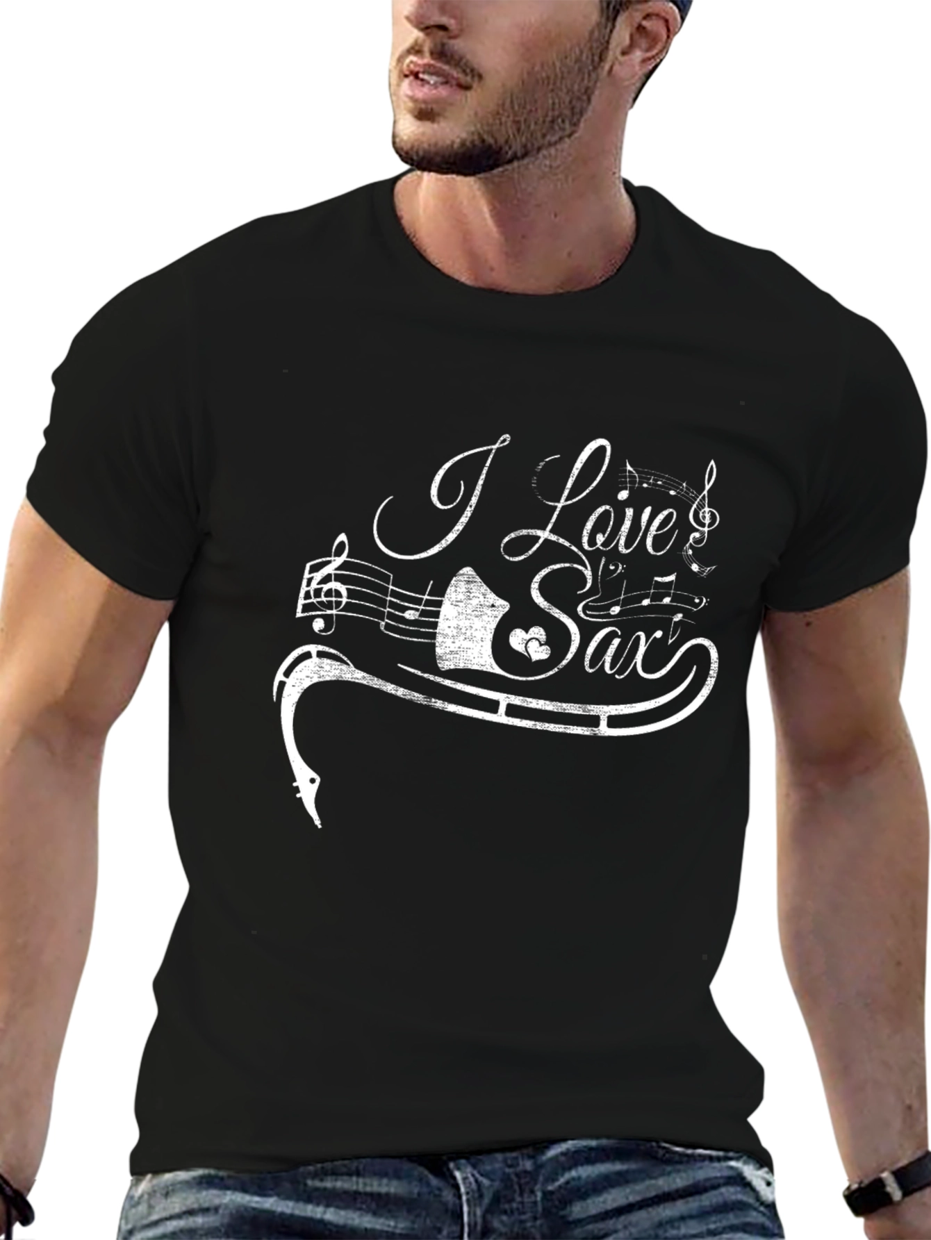 I Love Saxophone T-Shirt - Music Lover Tee