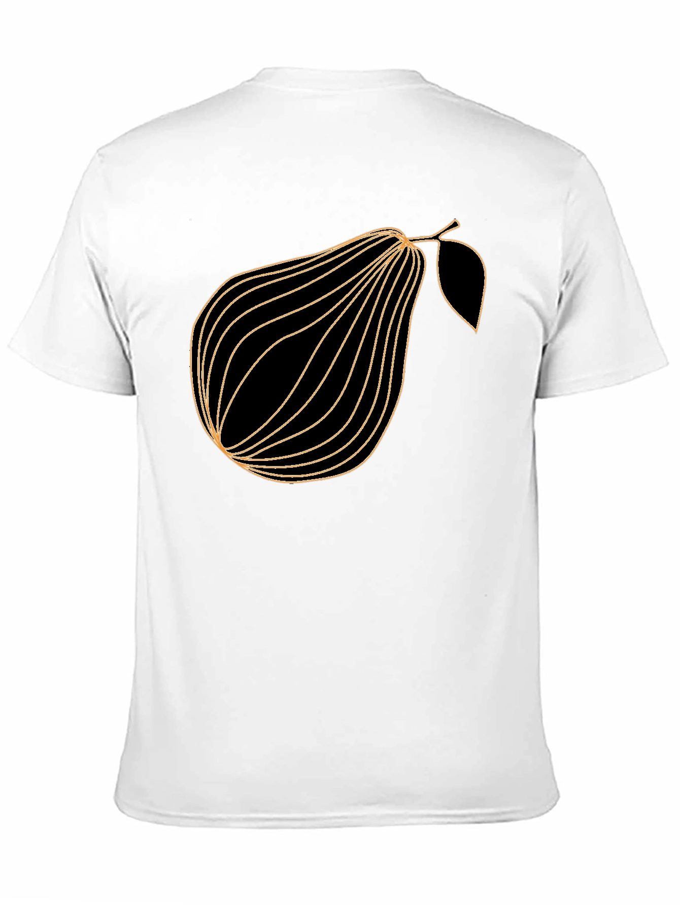 Mens Black Pear Graphic T-Shirt