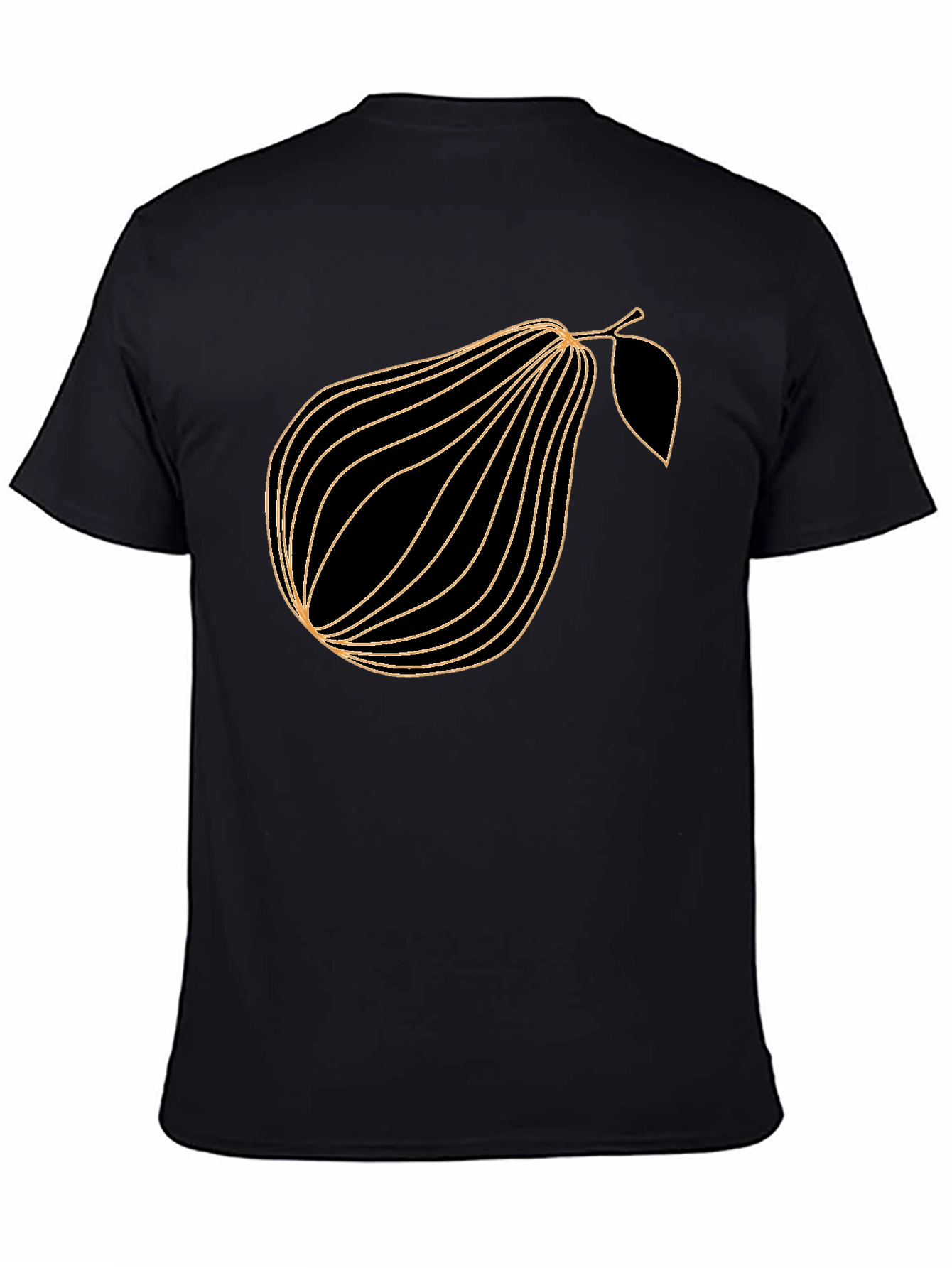 Mens Black Pear Graphic T-Shirt