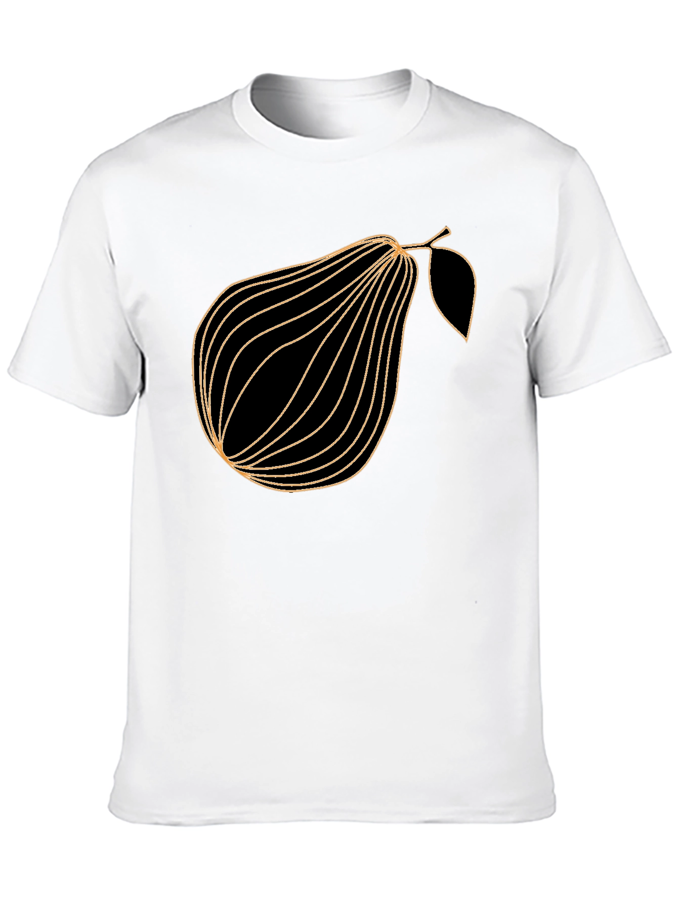 Mens Black Pear Graphic T-Shirt