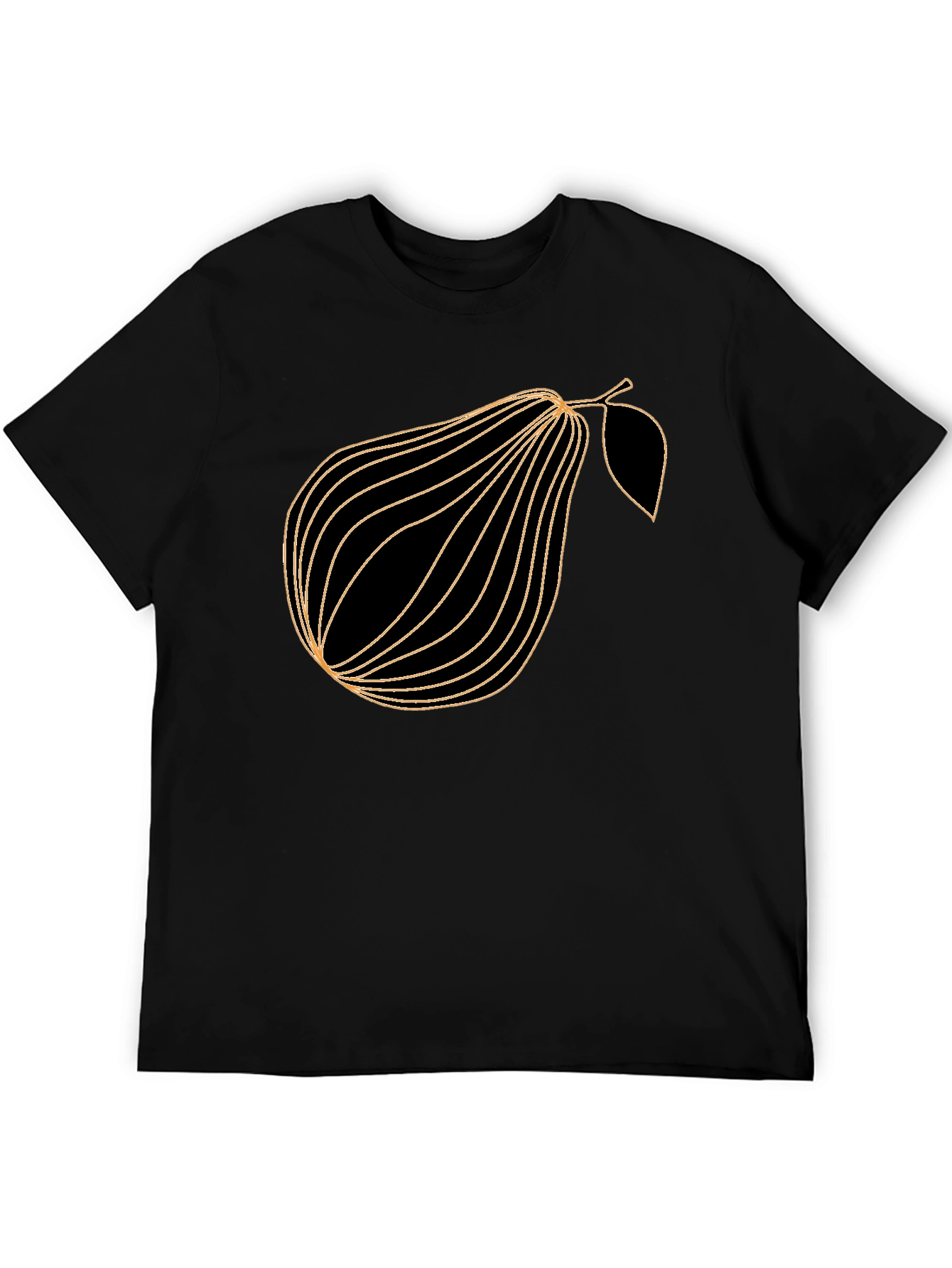 Mens Black Pear Graphic T-Shirt