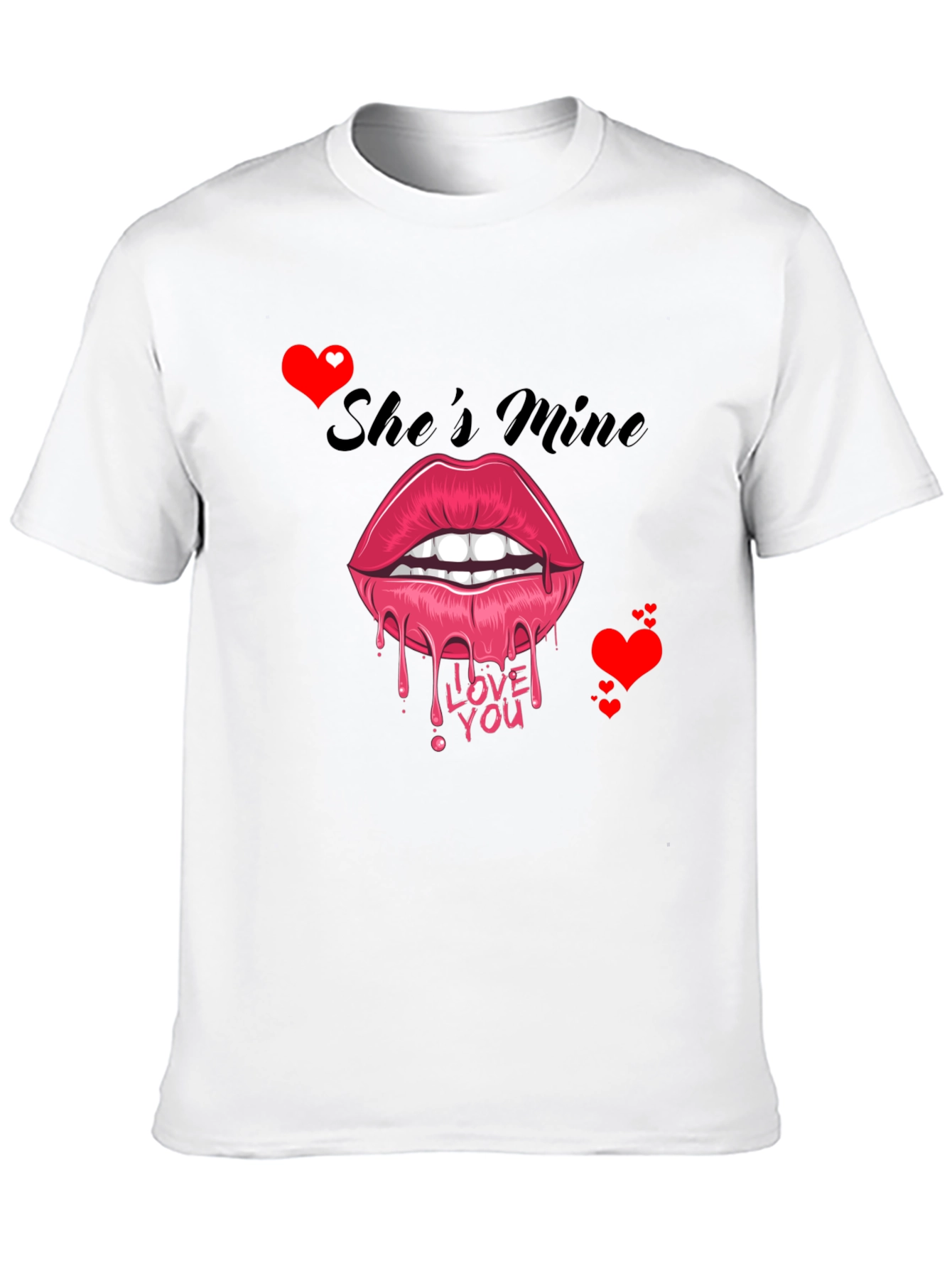 Shes Mine Lips Graphic Tee - Valentines Day Gift