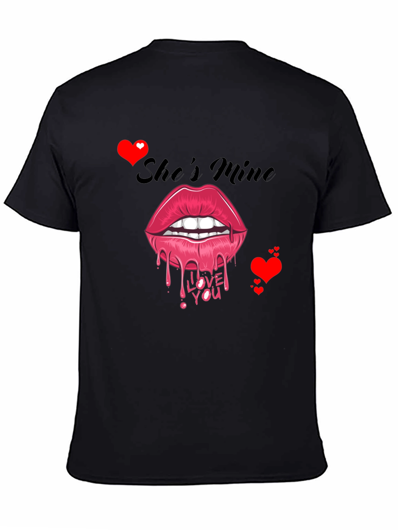 Shes Mine Lips Graphic Tee - Valentines Day Gift