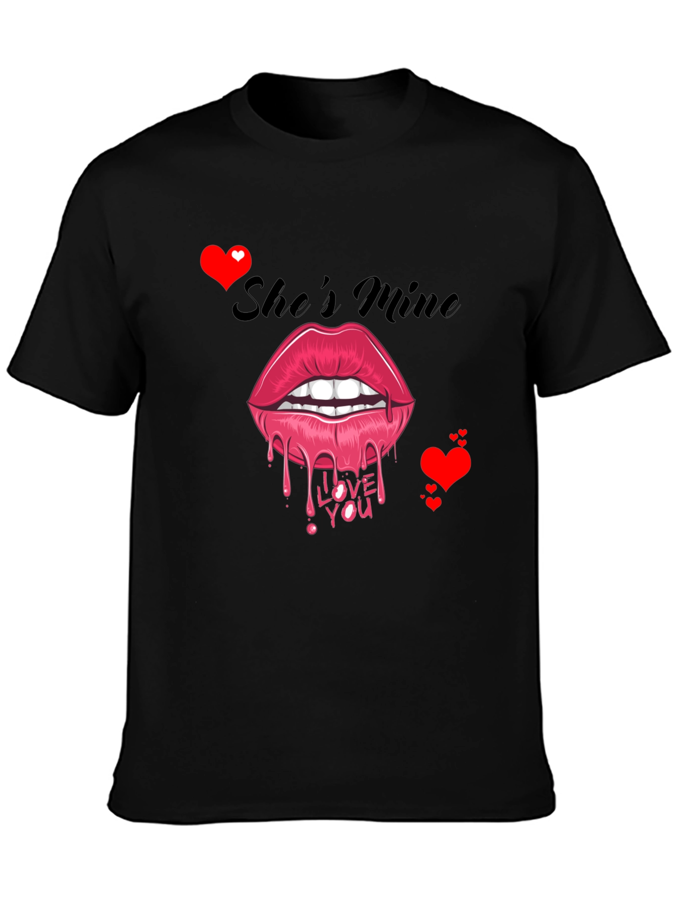 Shes Mine Lips Graphic Tee - Valentines Day Gift
