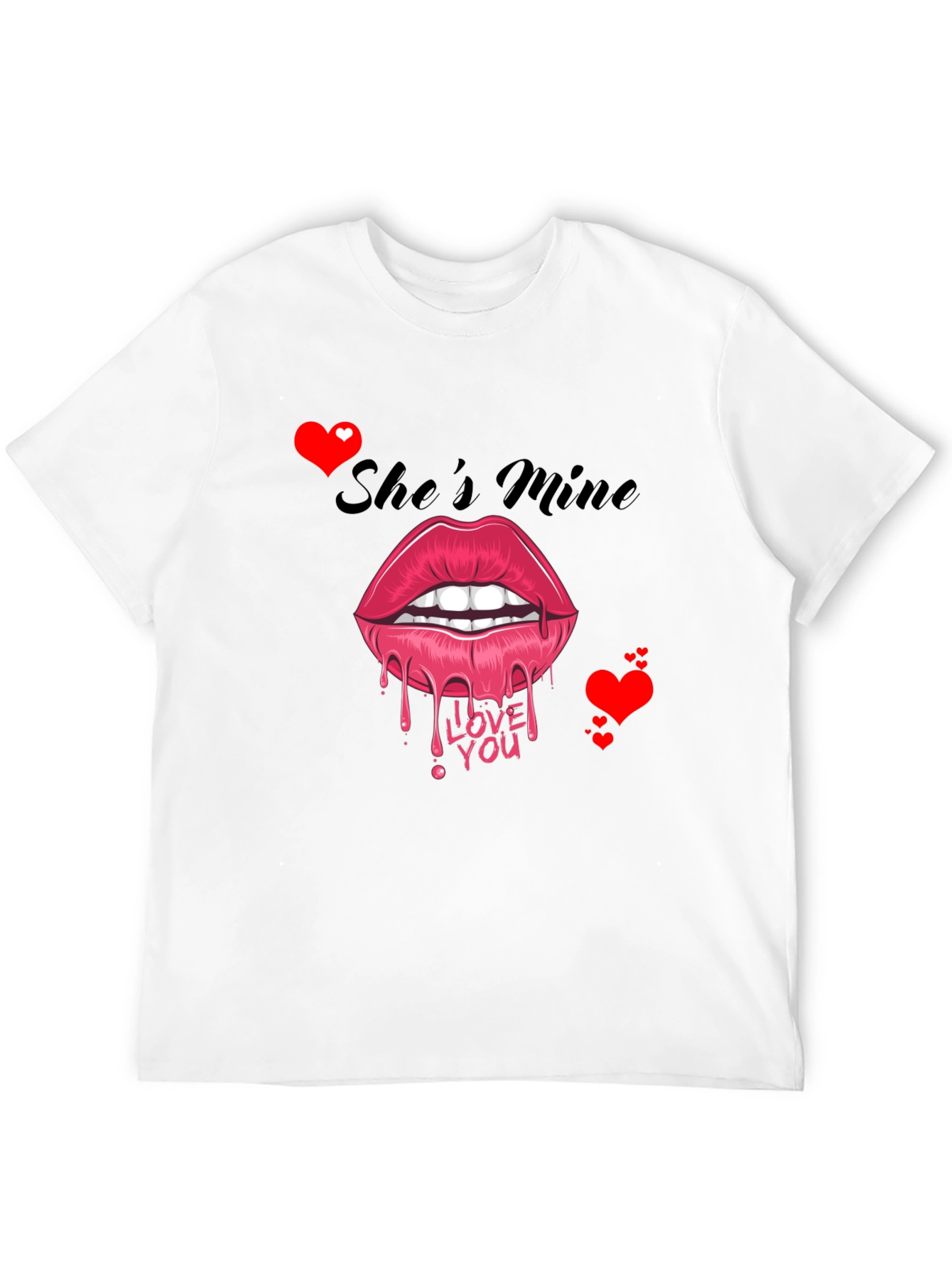 Shes Mine Lips Graphic Tee - Valentines Day Gift
