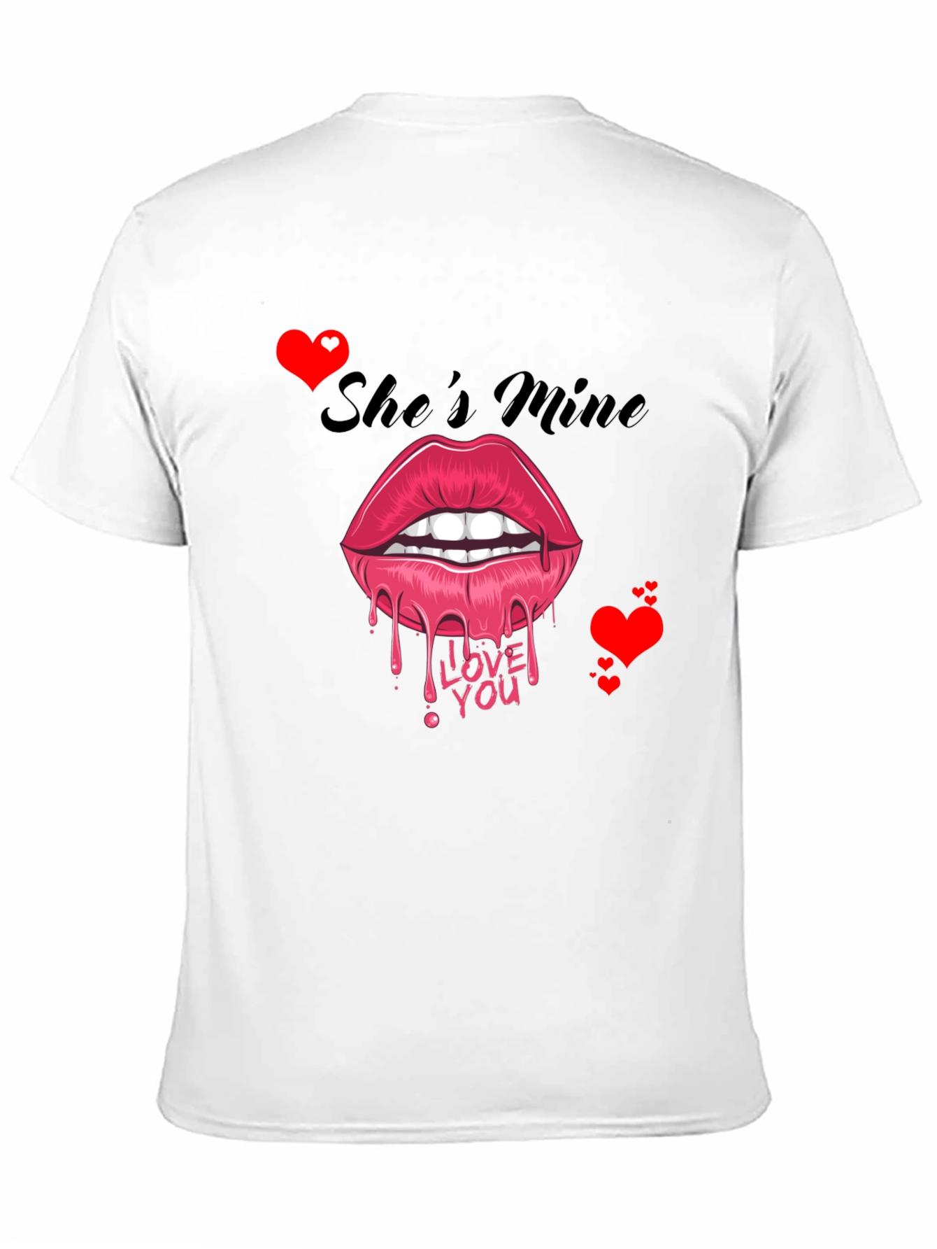 Shes Mine Lips Graphic Tee - Valentines Day Gift