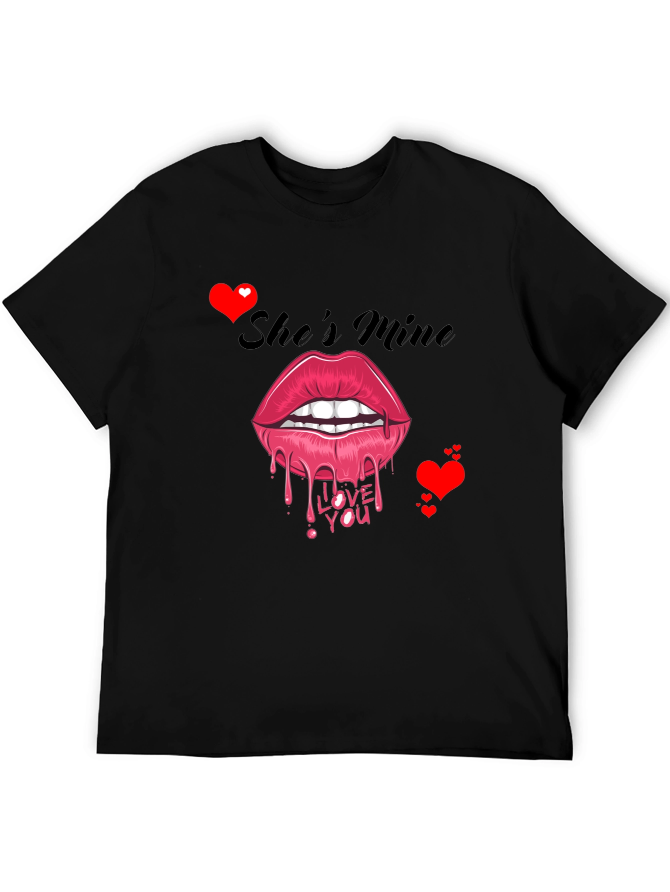 Shes Mine Lips Graphic Tee - Valentines Day Gift