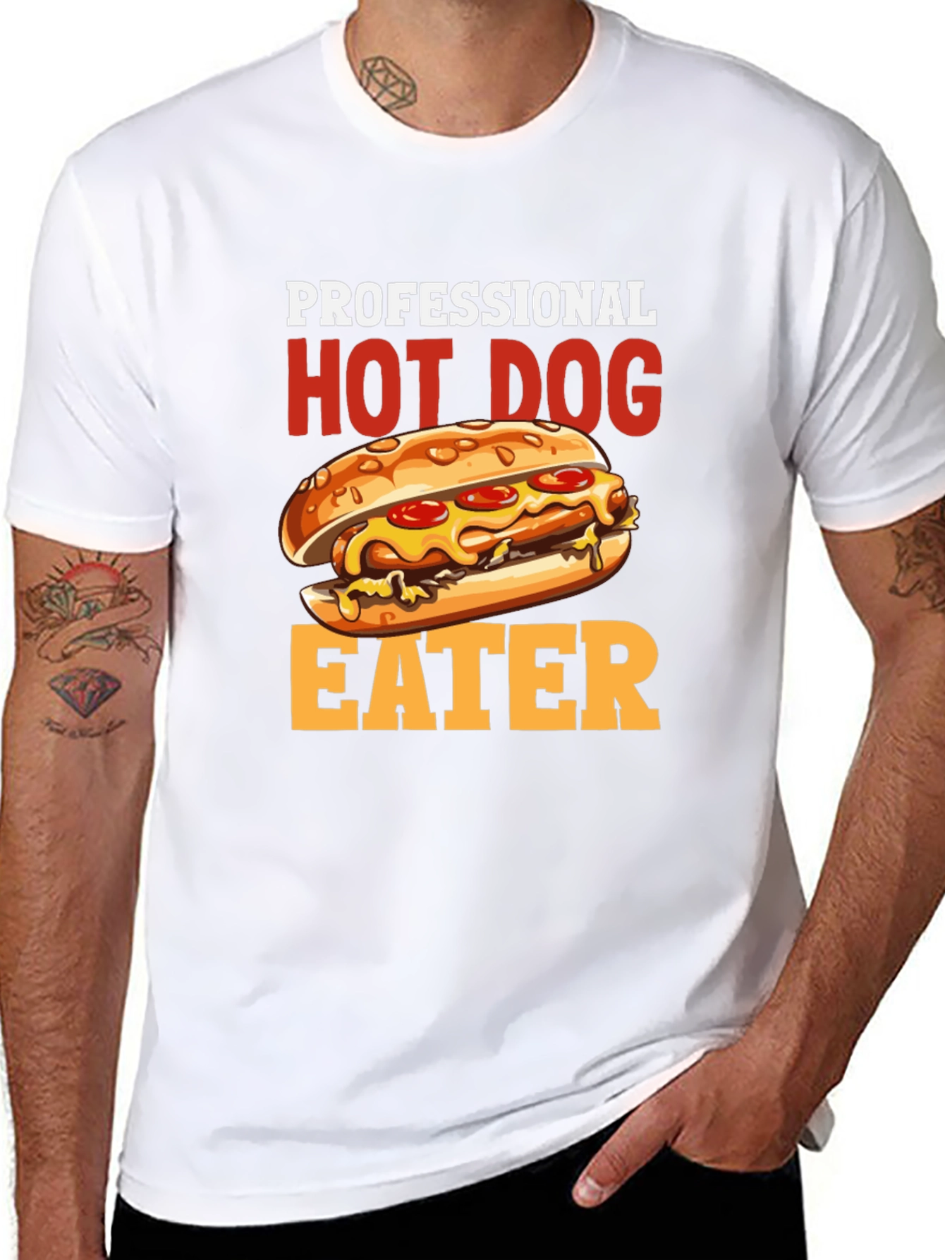 Professional Hot Dog Eater T-Shirt - Funny Foodie Tee