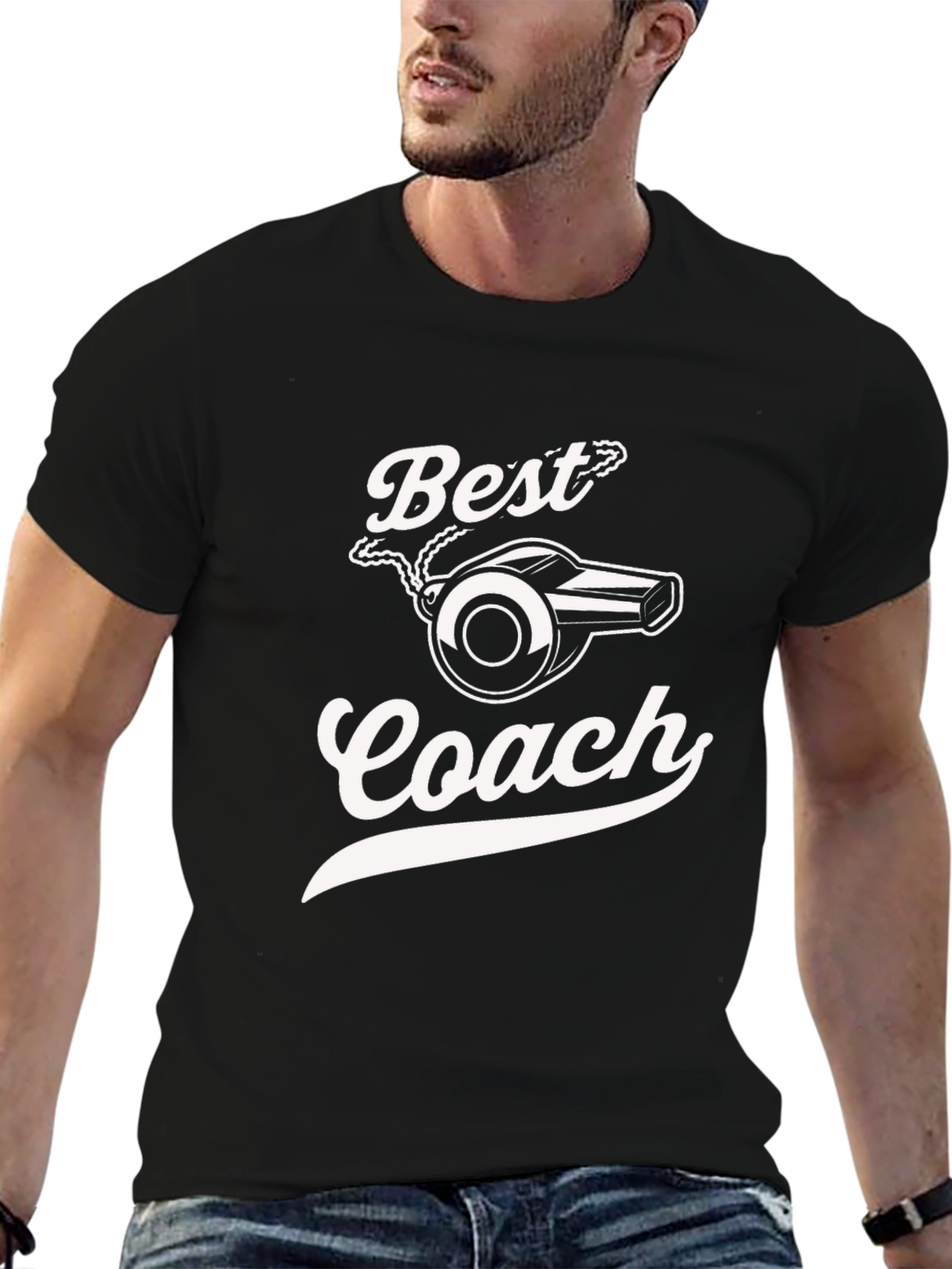 Best Coach Whistle Graphic T-Shirt