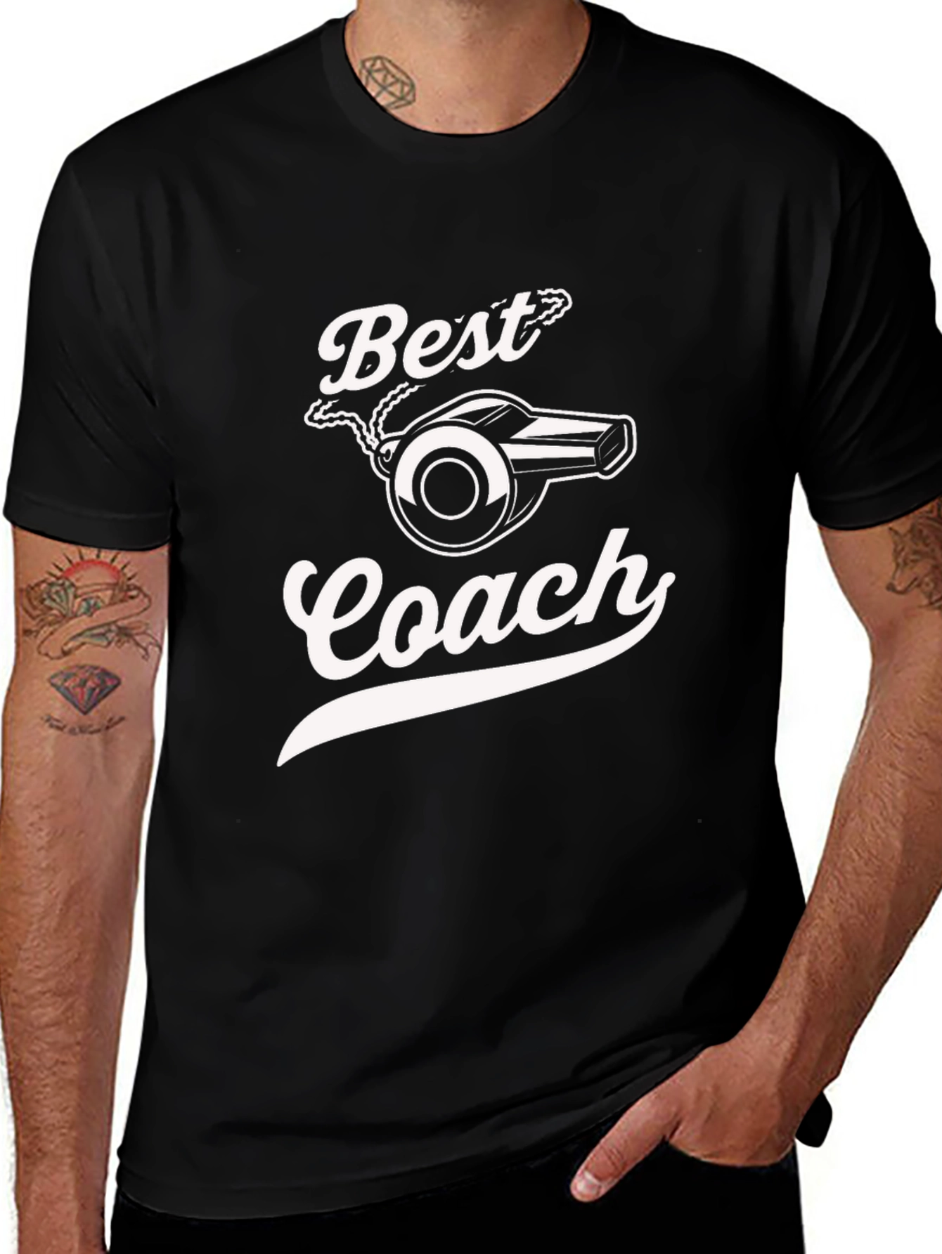 Best Coach Whistle Graphic T-Shirt