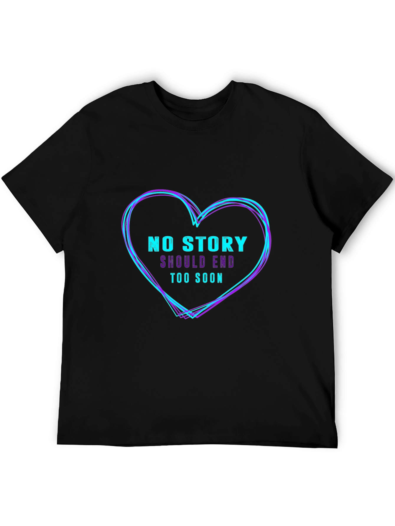 Heart Graphic Black T-Shirt
