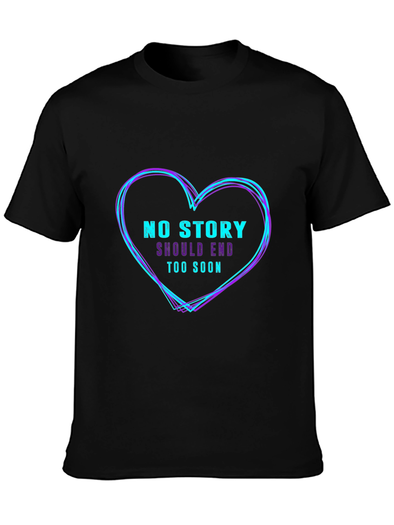Heart Graphic Black T-Shirt