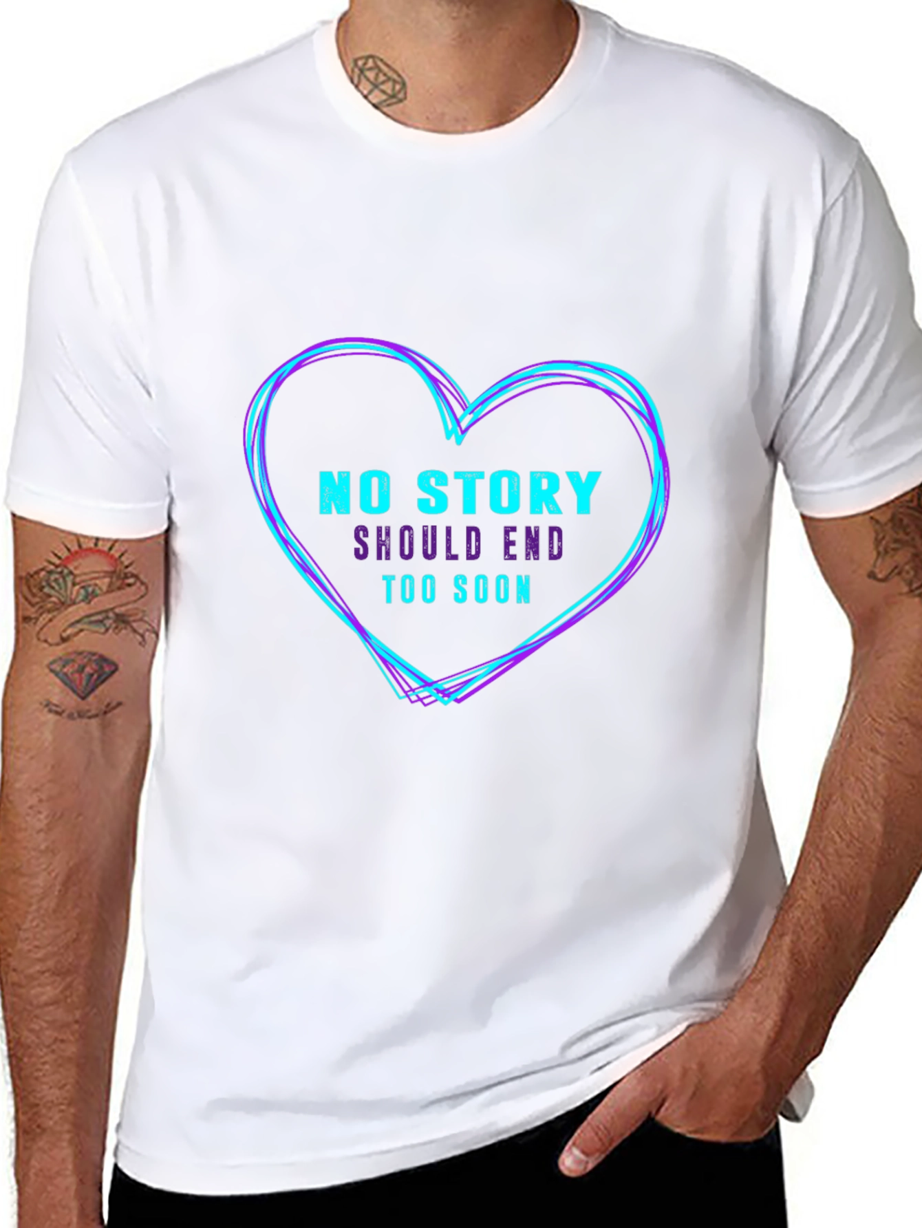 Heart Graphic Black T-Shirt