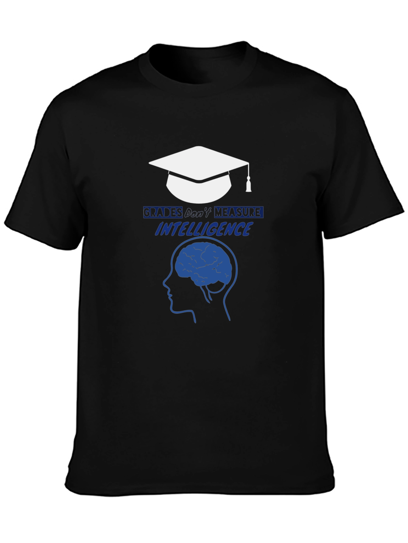 Intelligence T-Shirt - Graduation Cap & Brain Design
