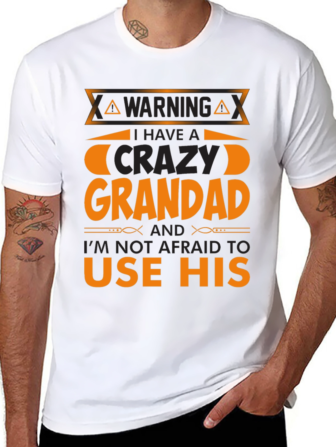 Crazy Grandad Warning T-Shirt