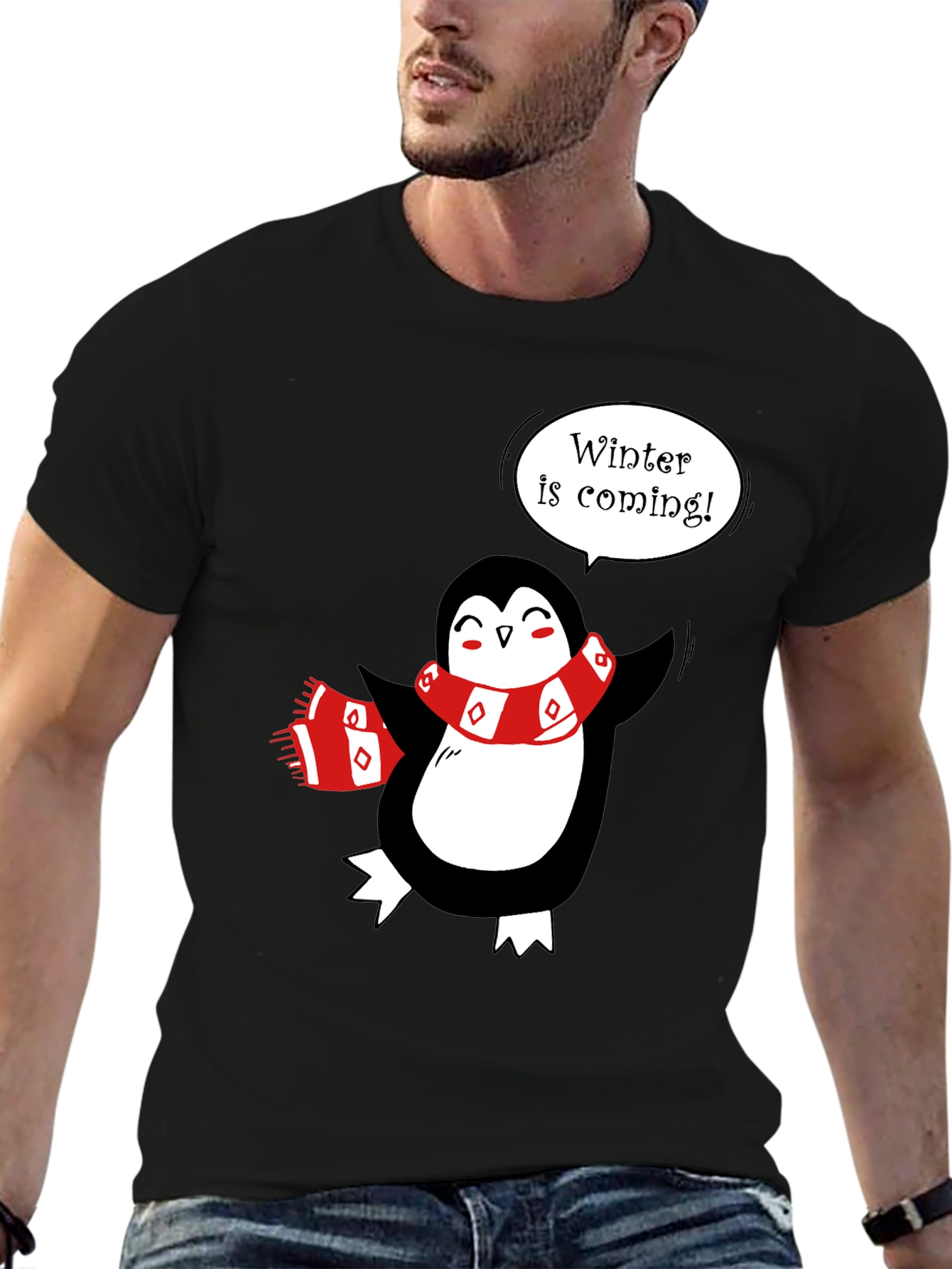 Winter is Coming Penguin T-Shirt - Festive Holiday Tee