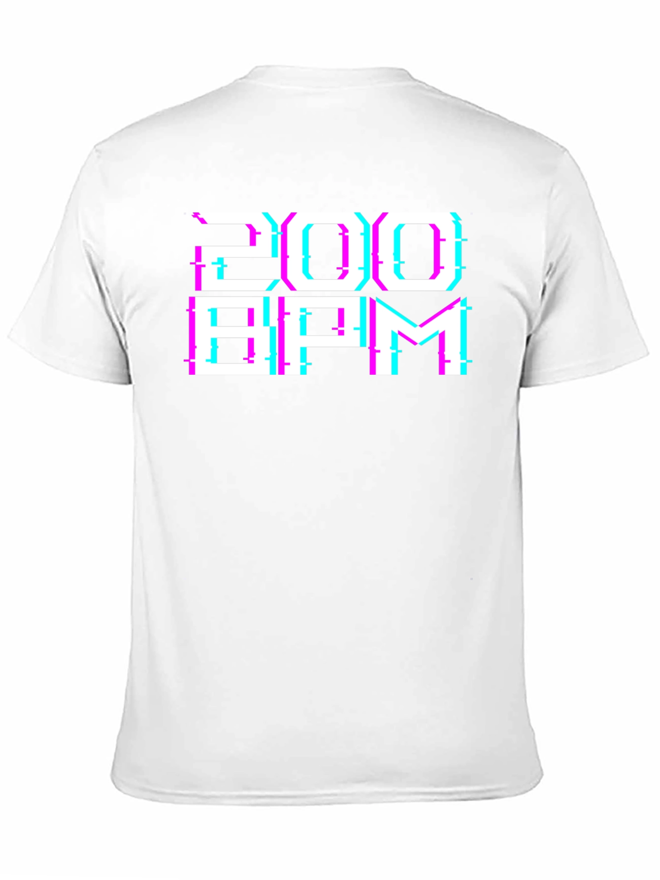 200 BPM Glitch Graphic Tee - Black