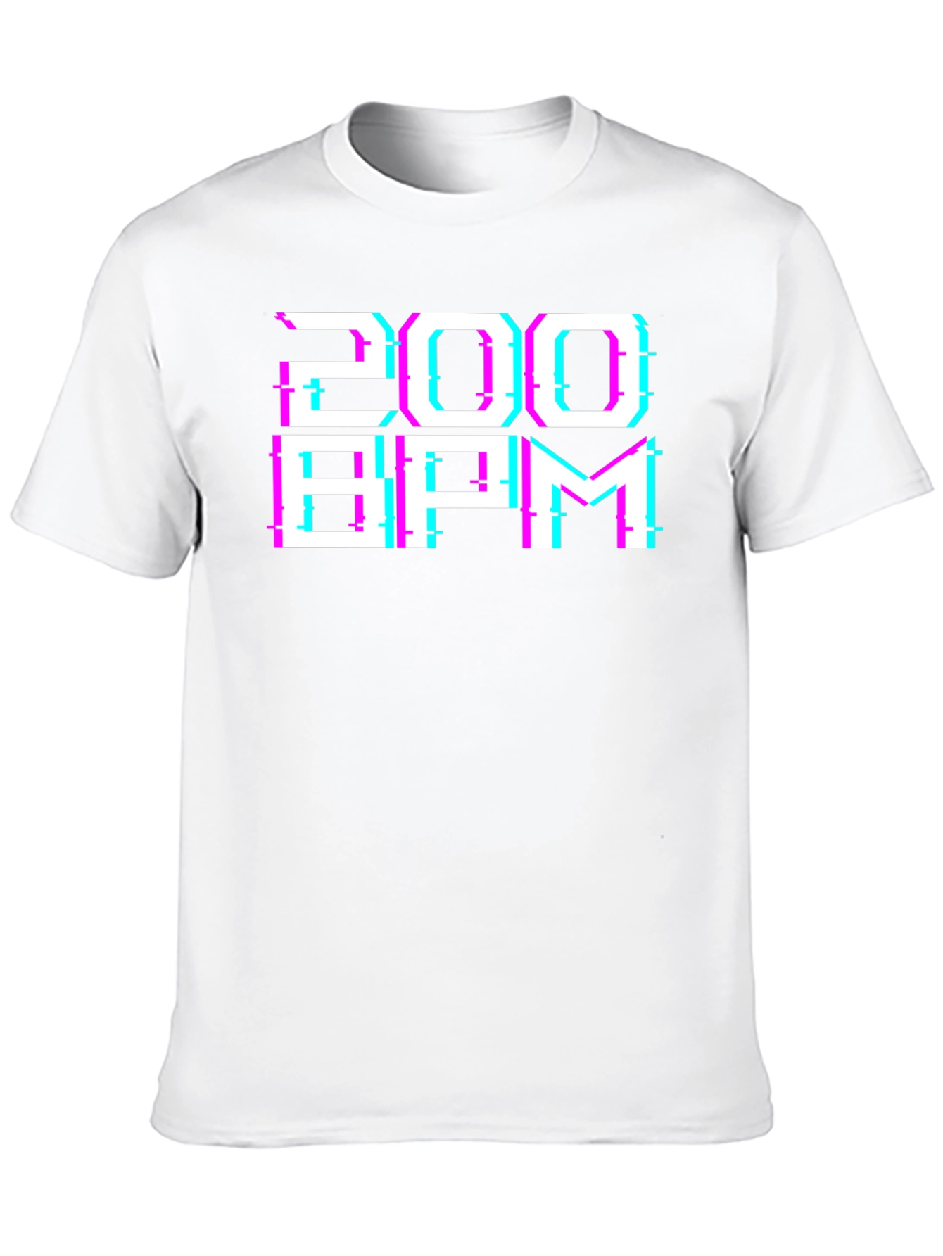 200 BPM Glitch Graphic Tee - Black