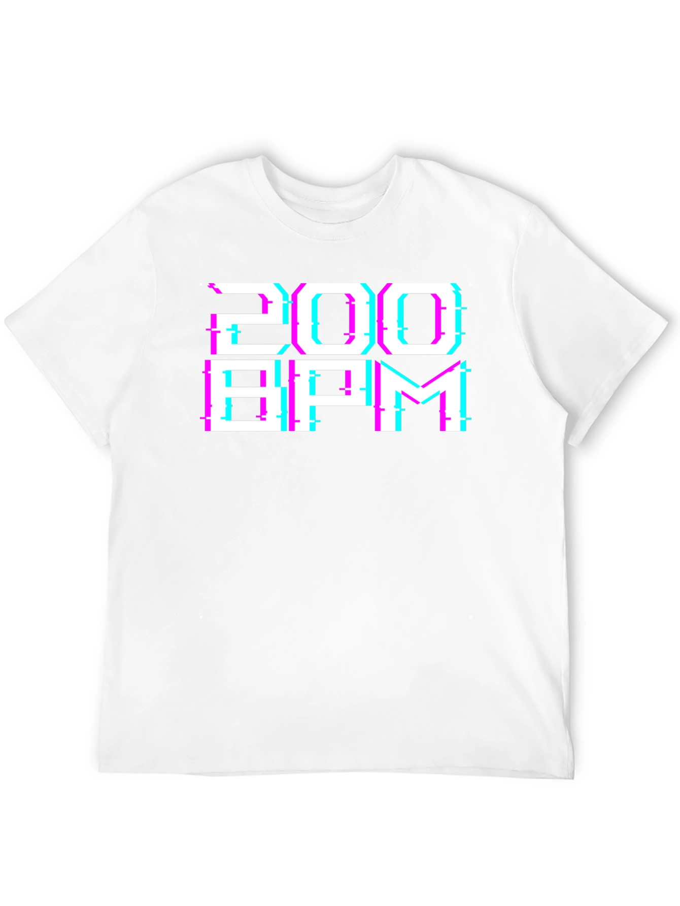 200 BPM Glitch Graphic Tee - Black
