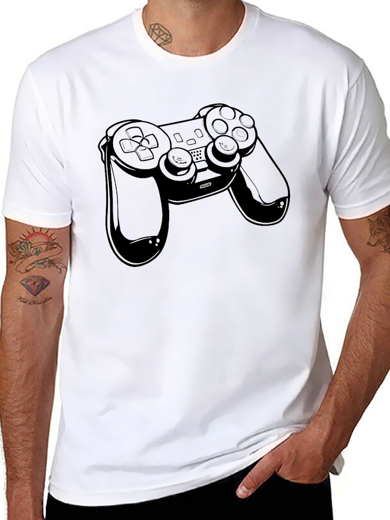 Gaming Controller Graphic Tee - Black