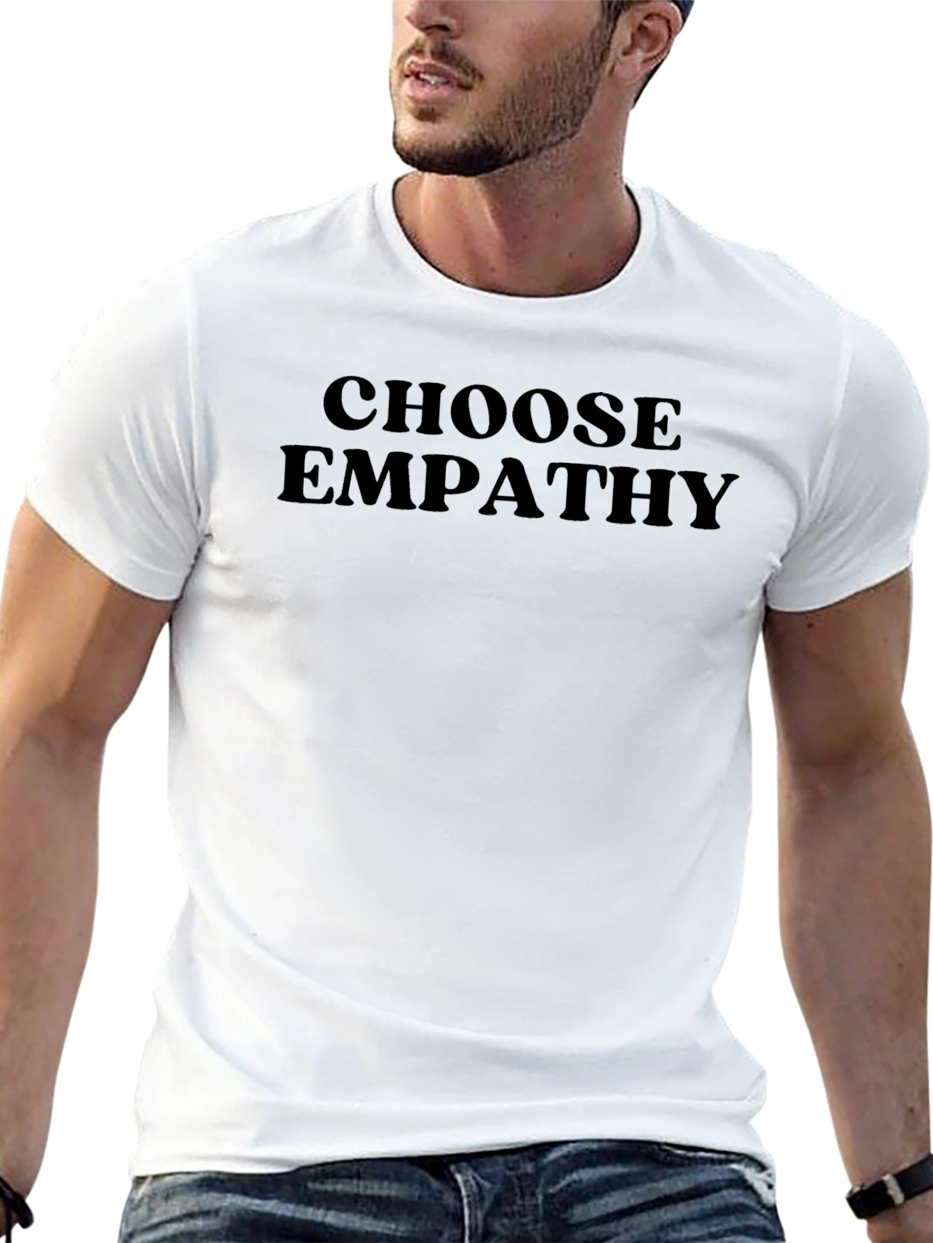 Choose Empathy Graphic Tee - Soft Black Cotton Shirt