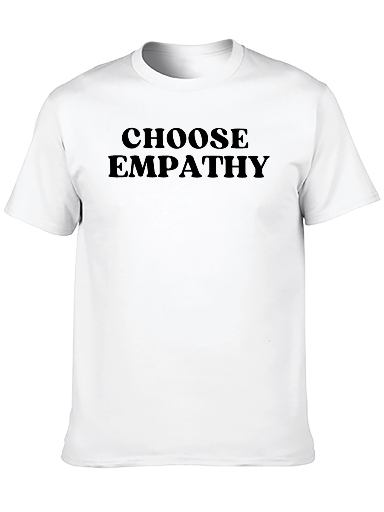 Choose Empathy Graphic Tee - Soft Black Cotton Shirt