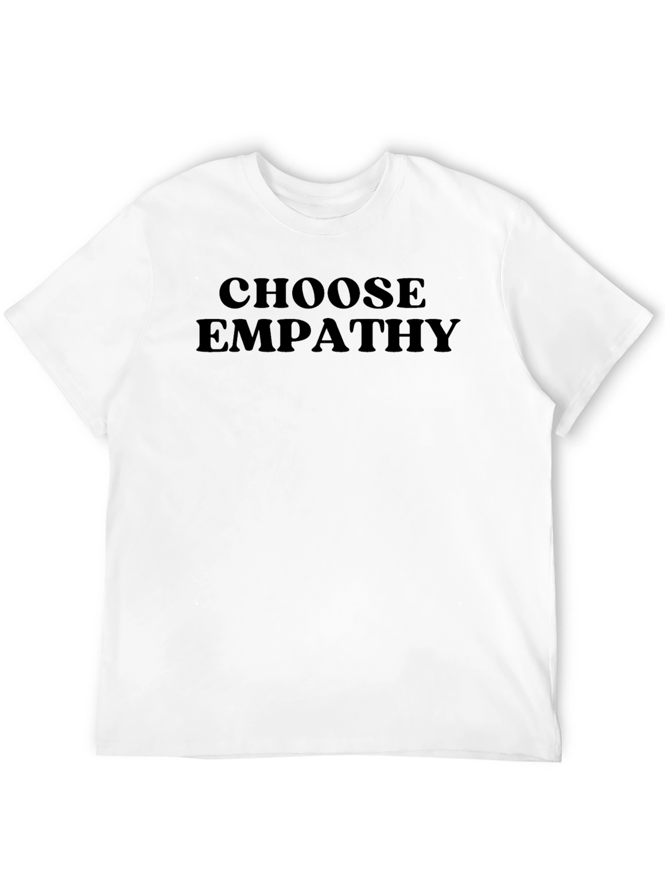 Choose Empathy Graphic Tee - Soft Black Cotton Shirt