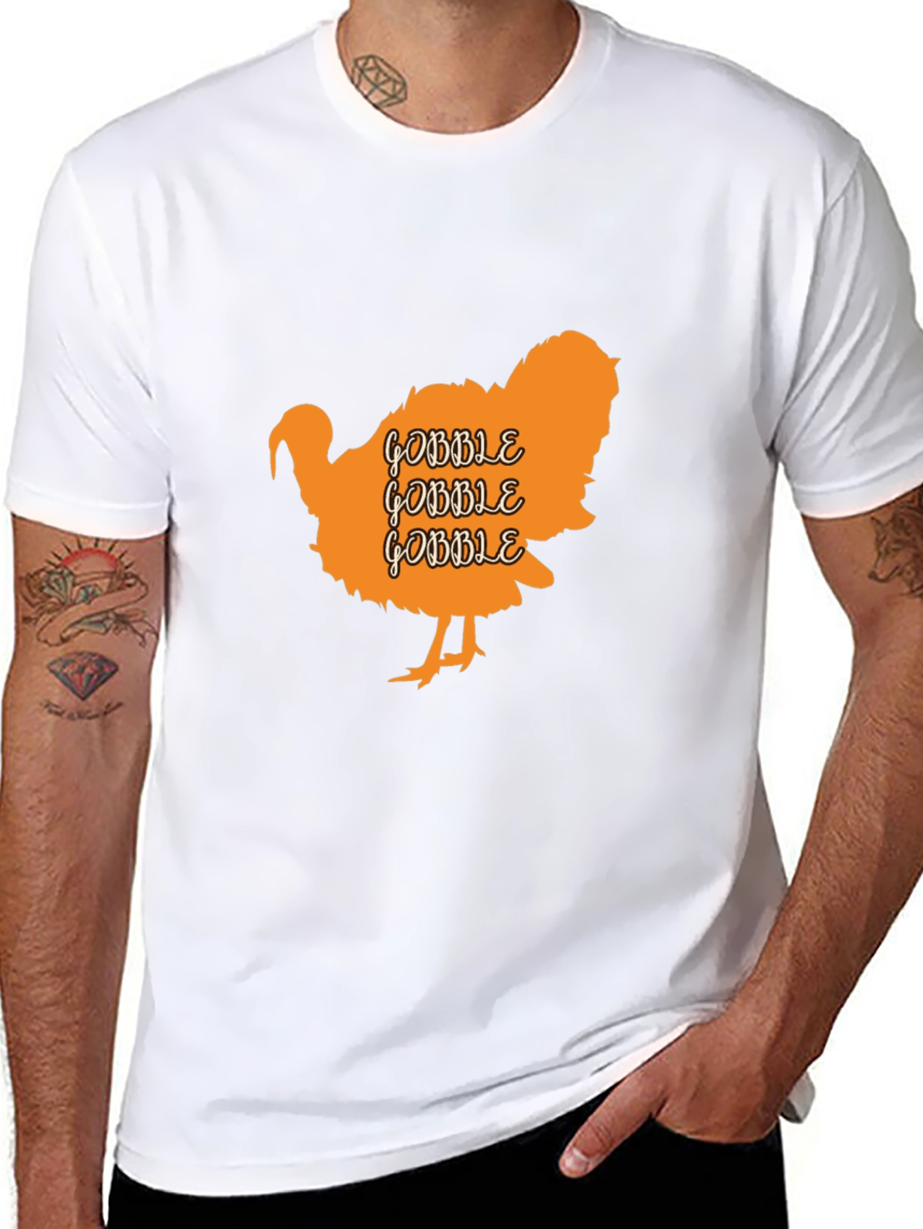 Thanksgiving Turkey Gobble Graphic Tee
