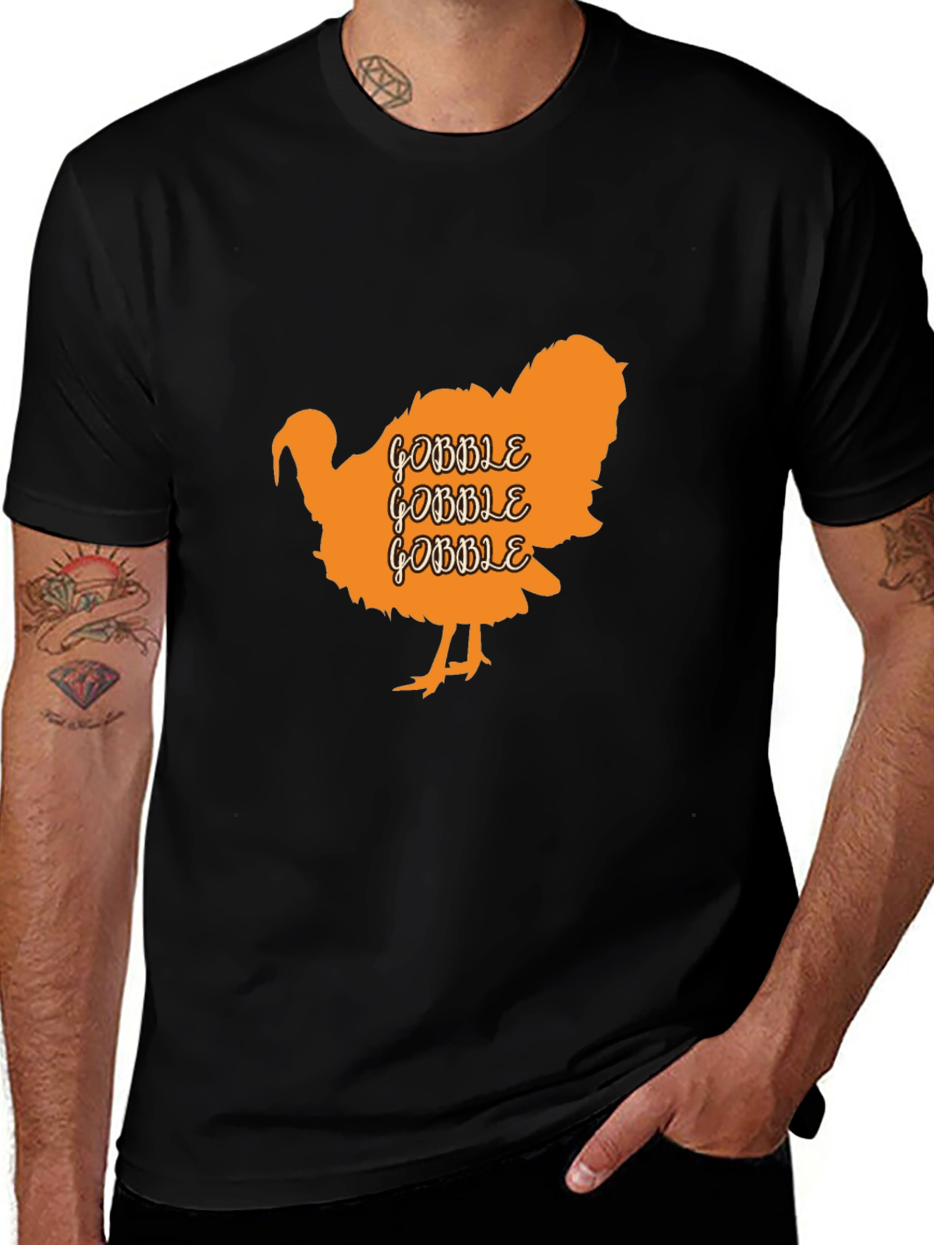 Thanksgiving Turkey Gobble Graphic Tee