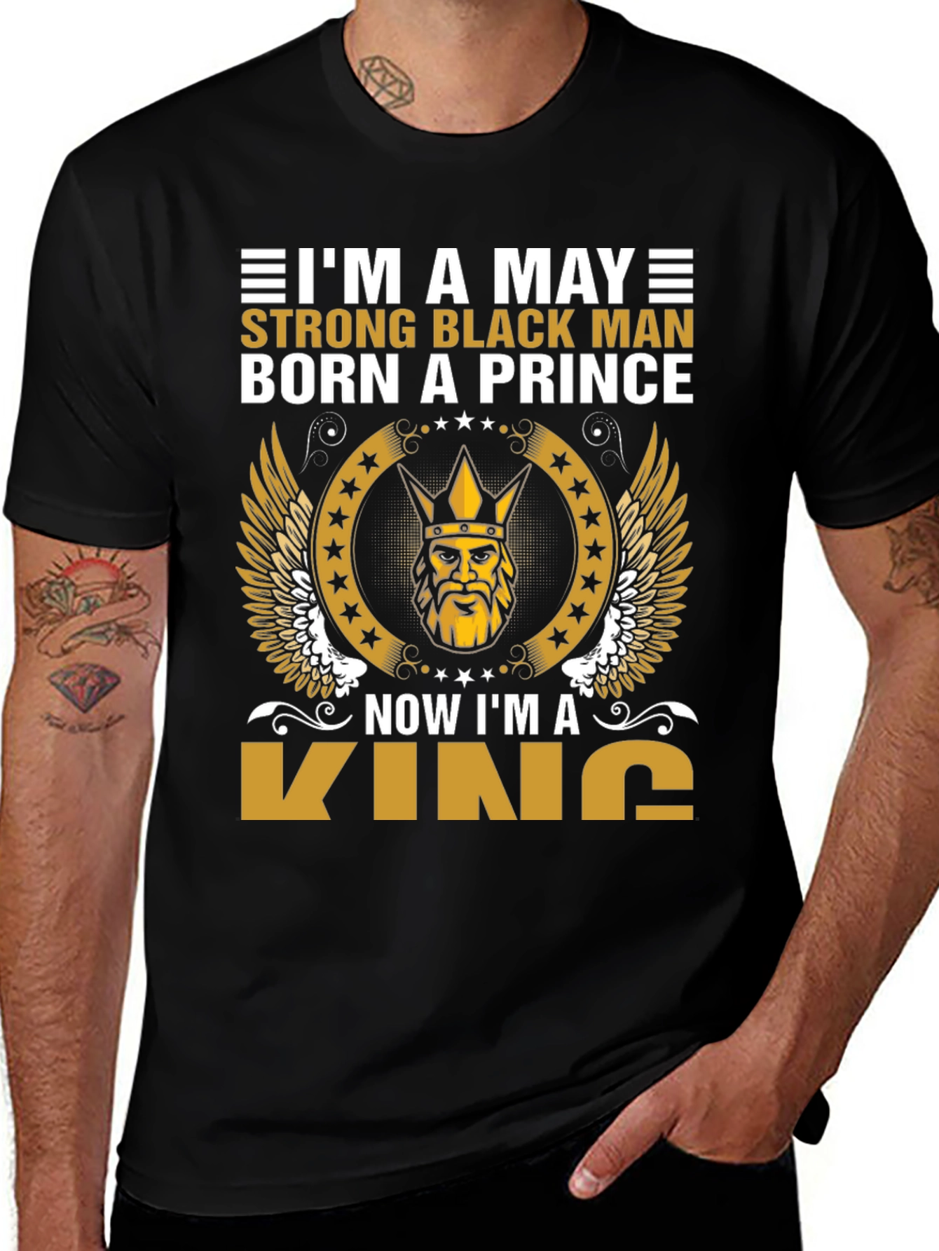 May Born Black Prince Now King T-Shirt