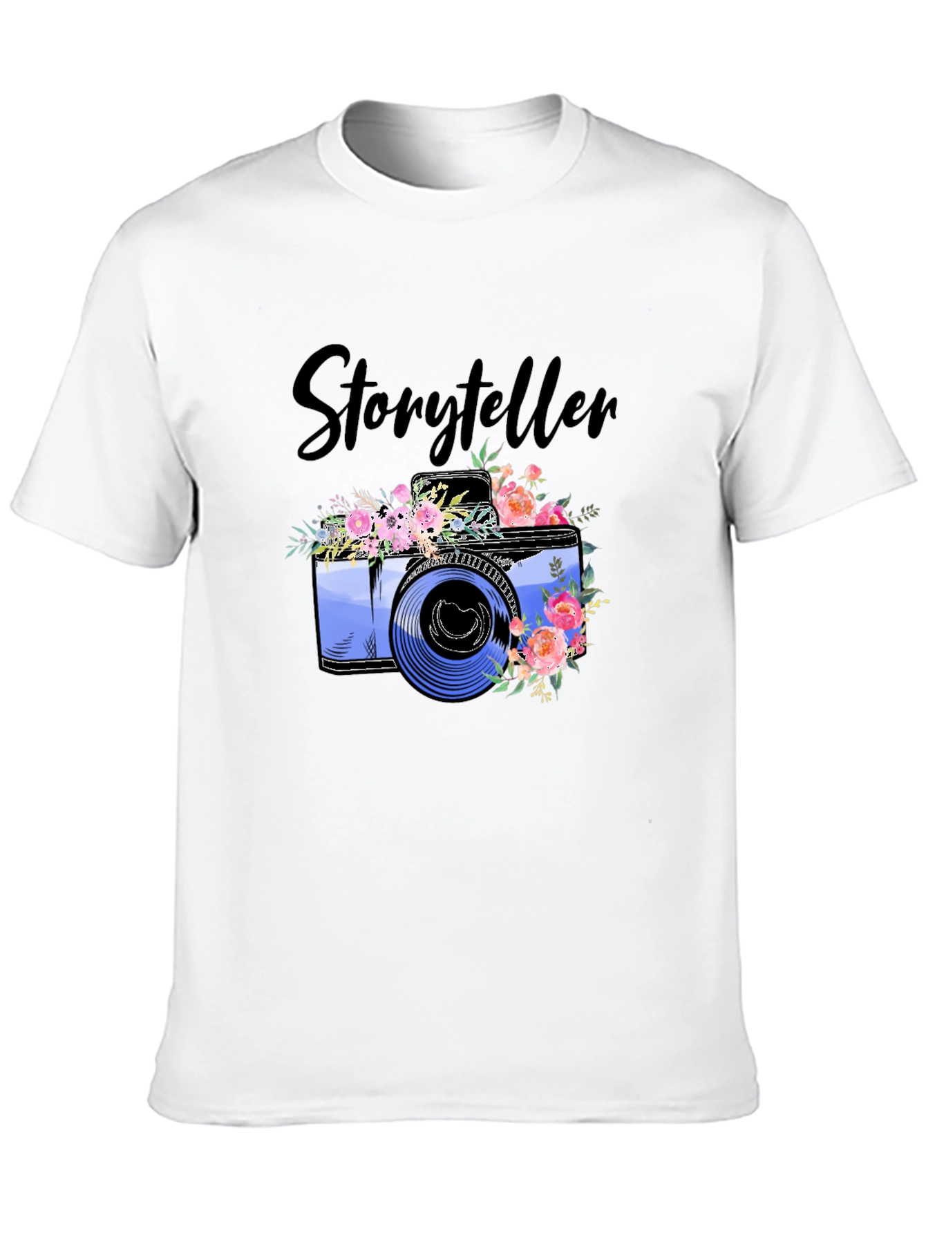 Storyteller Camera Floral Graphic T-Shirt