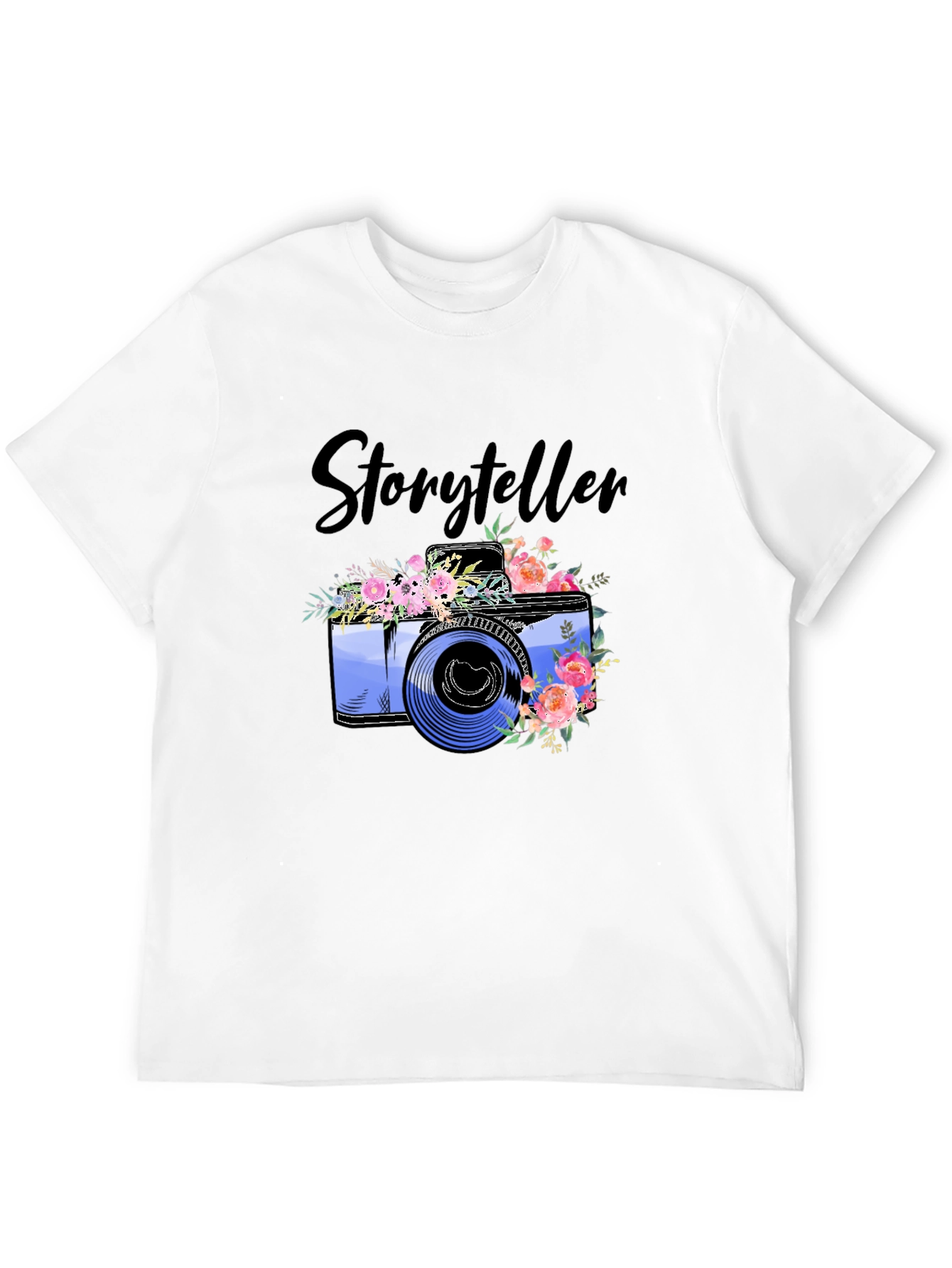 Storyteller Camera Floral Graphic T-Shirt