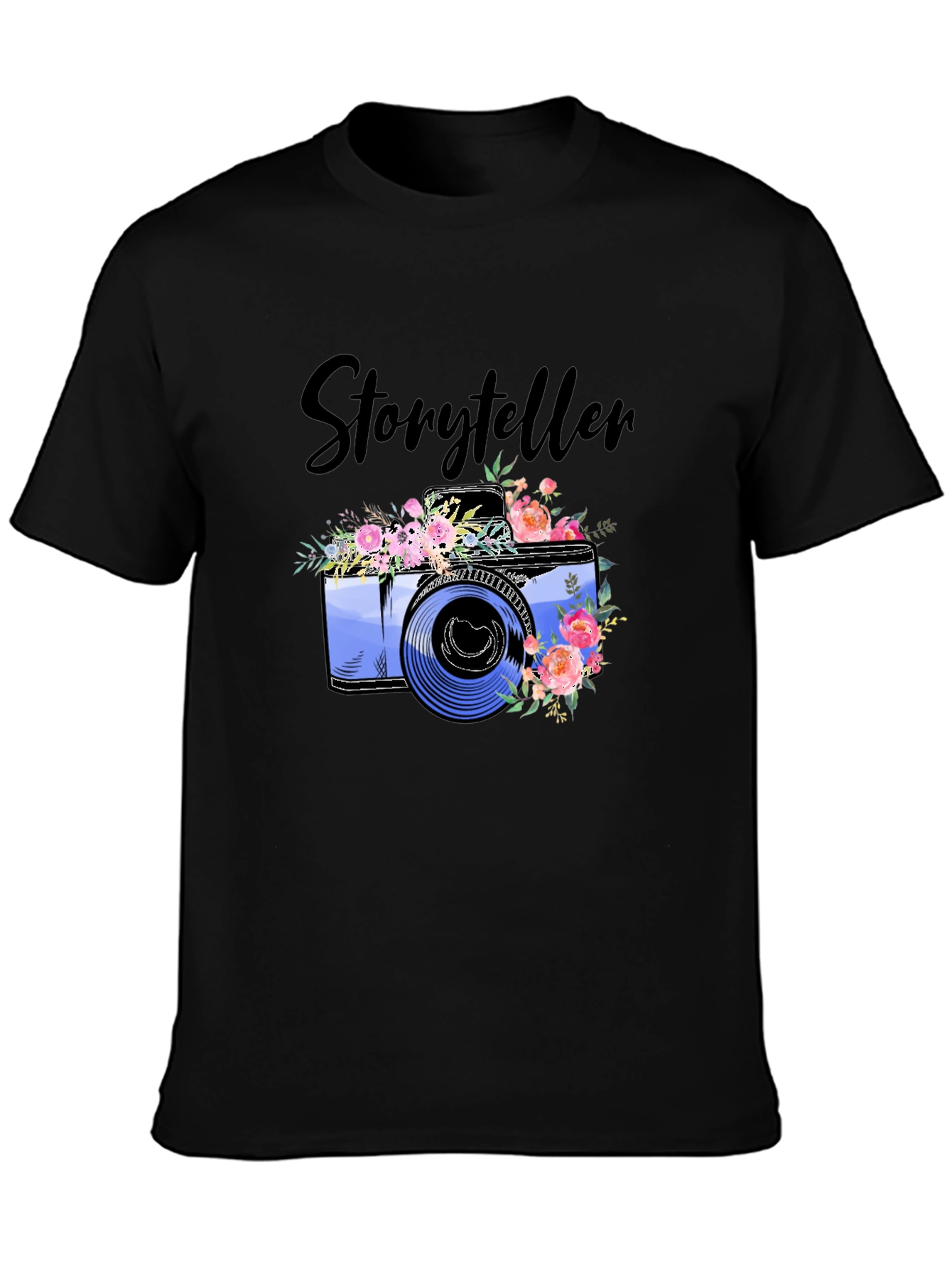 Storyteller Camera Floral Graphic T-Shirt