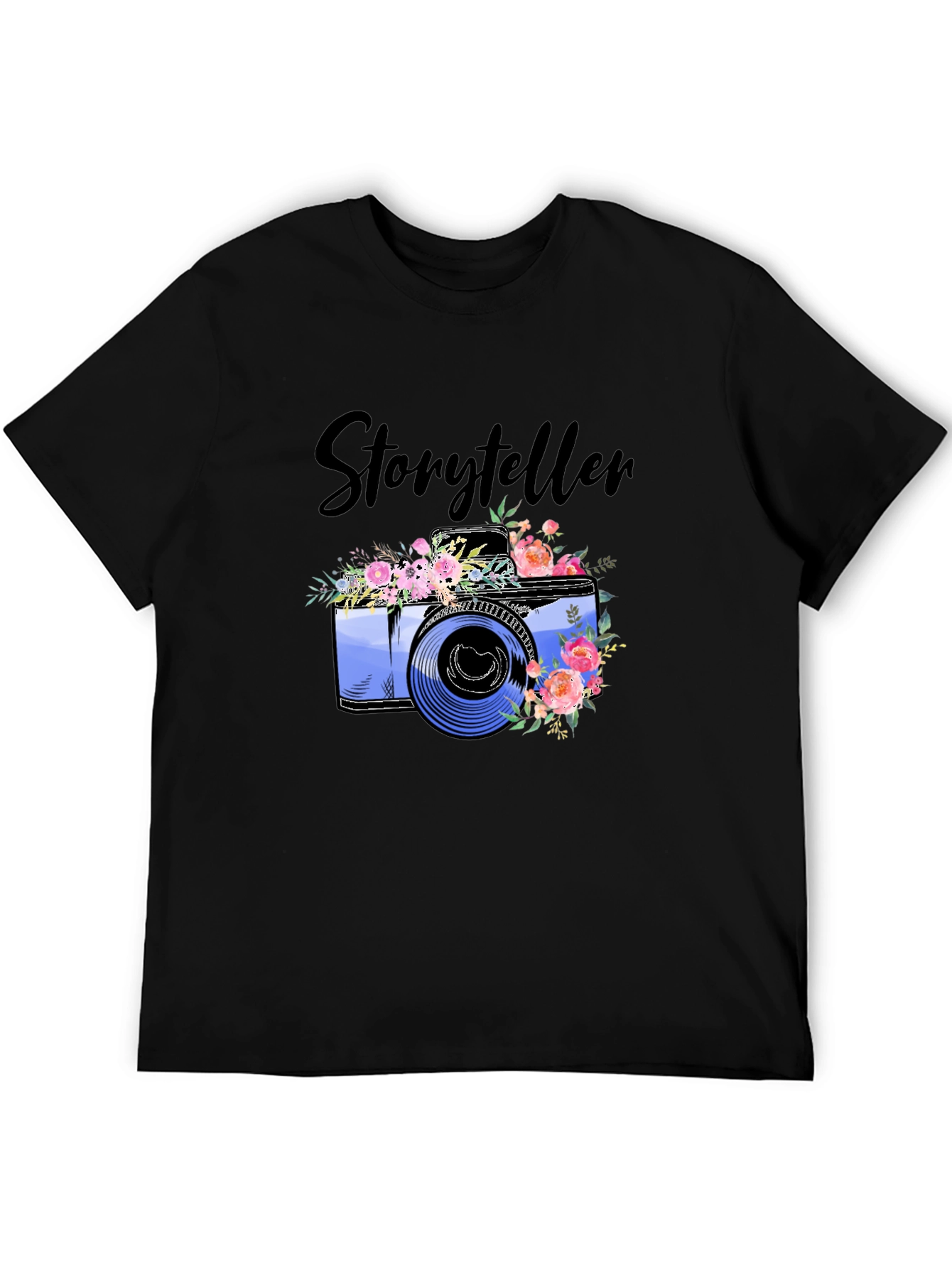 Storyteller Camera Floral Graphic T-Shirt