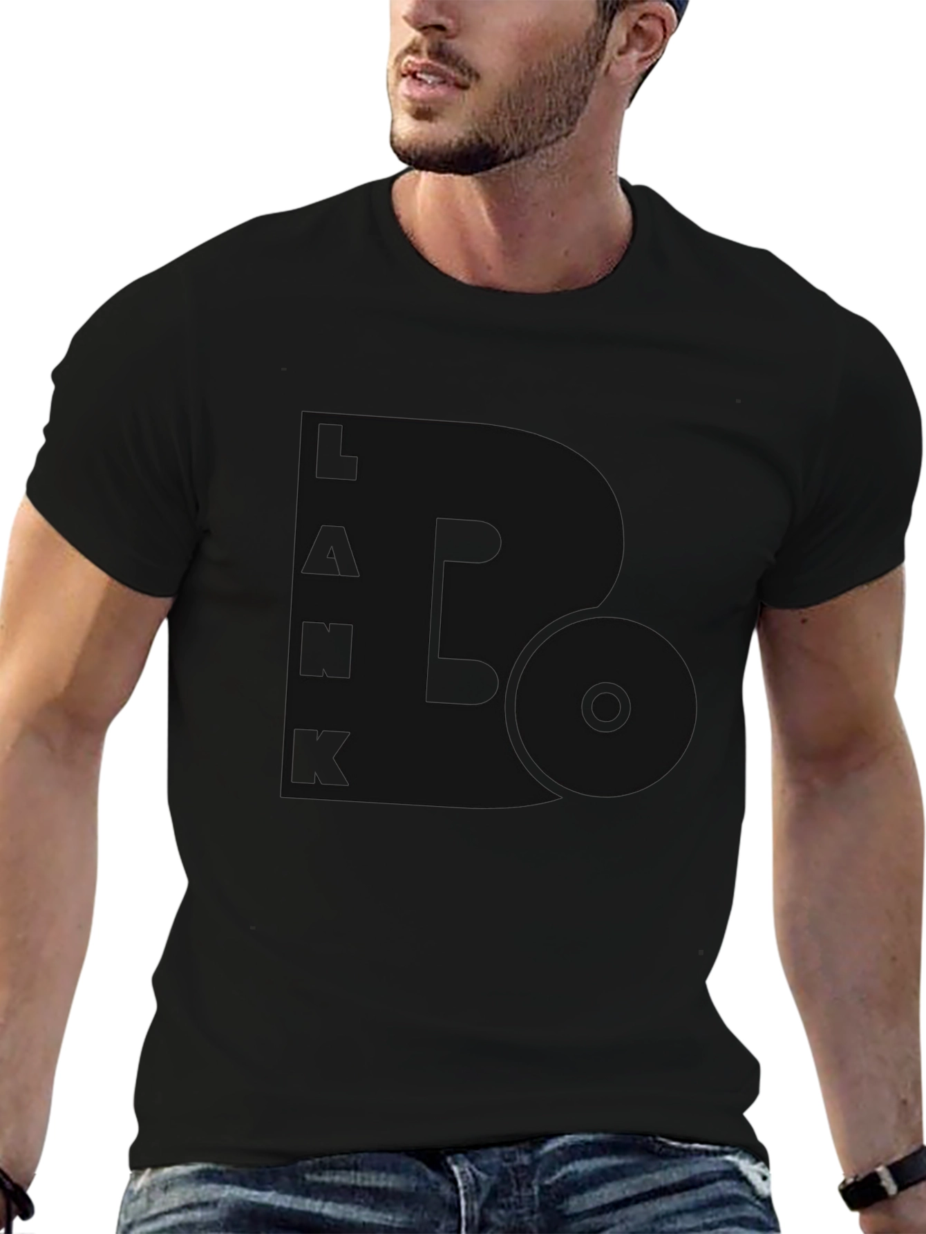Black Graphic Tee: LANBO Band Design