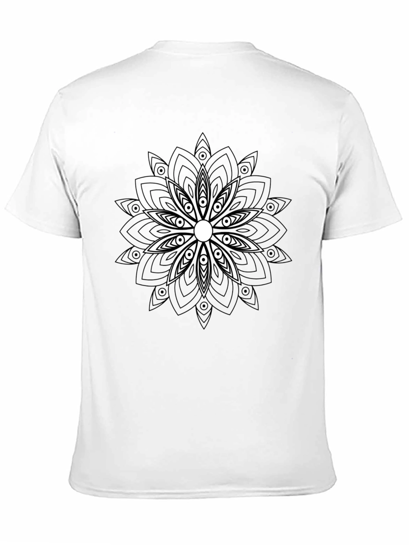 Black T-Shirt with Mandala Graphic