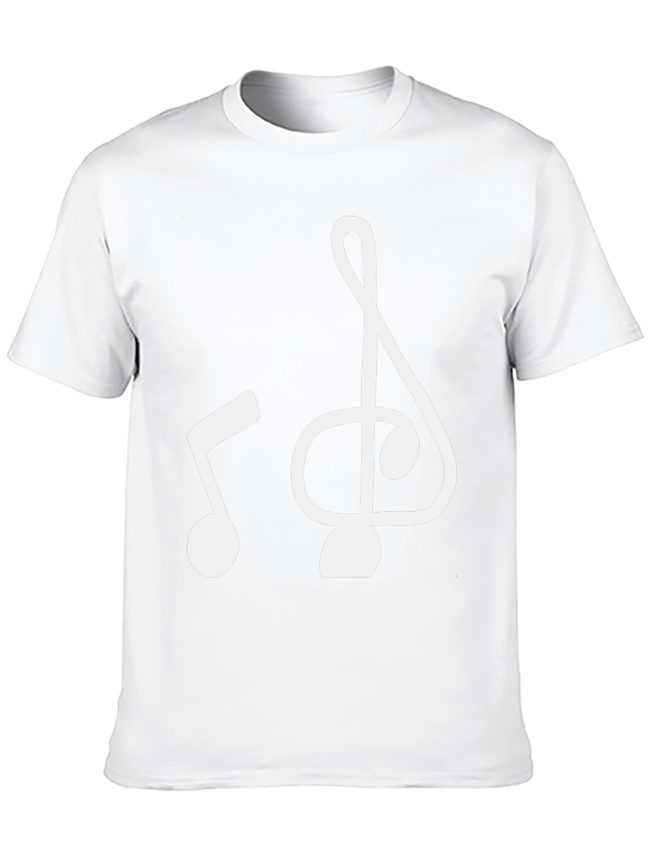 Music Note Graphic Tee - Black Cotton T-Shirt