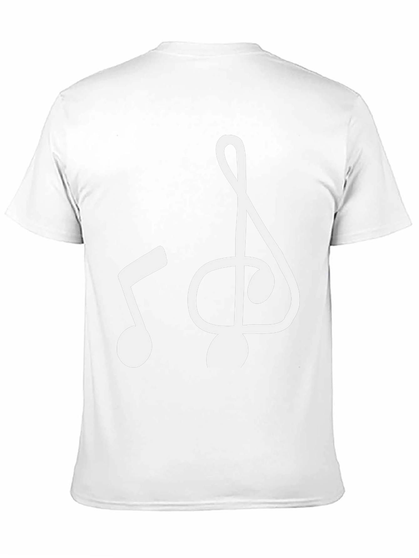 Music Note Graphic Tee - Black Cotton T-Shirt