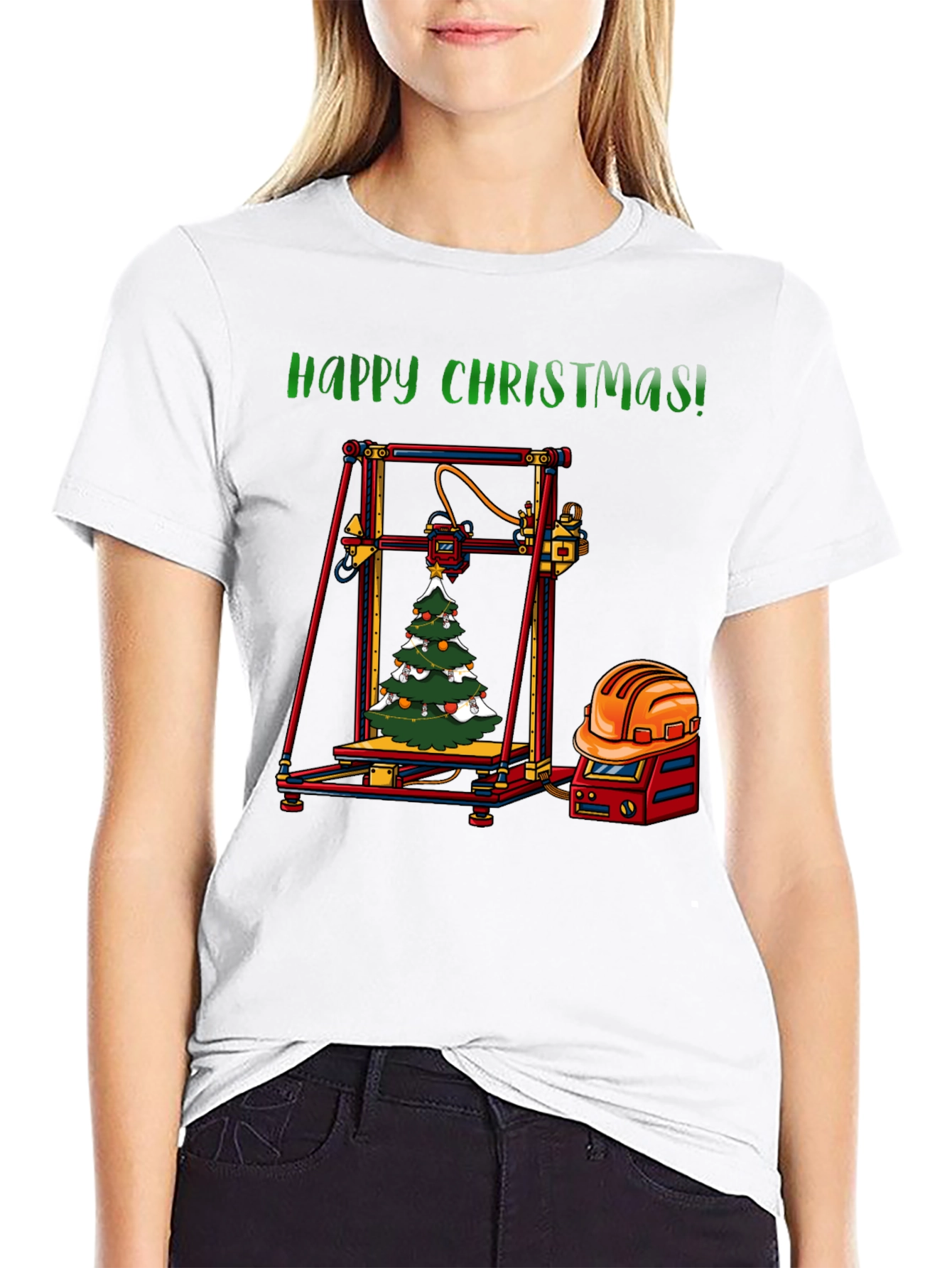 Engineer Christmas 3D Printer T-Shirt
