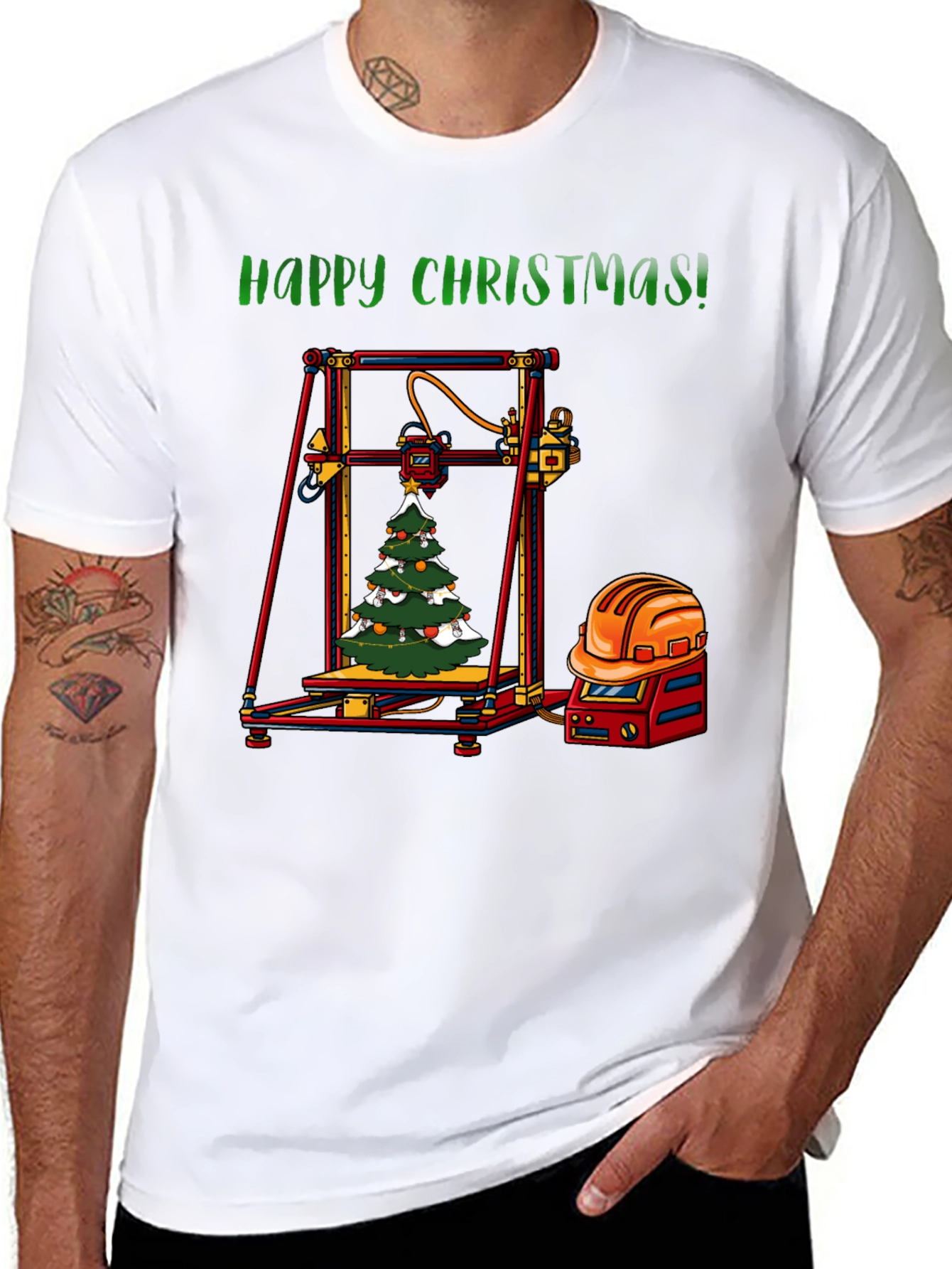 Engineer Christmas 3D Printer T-Shirt