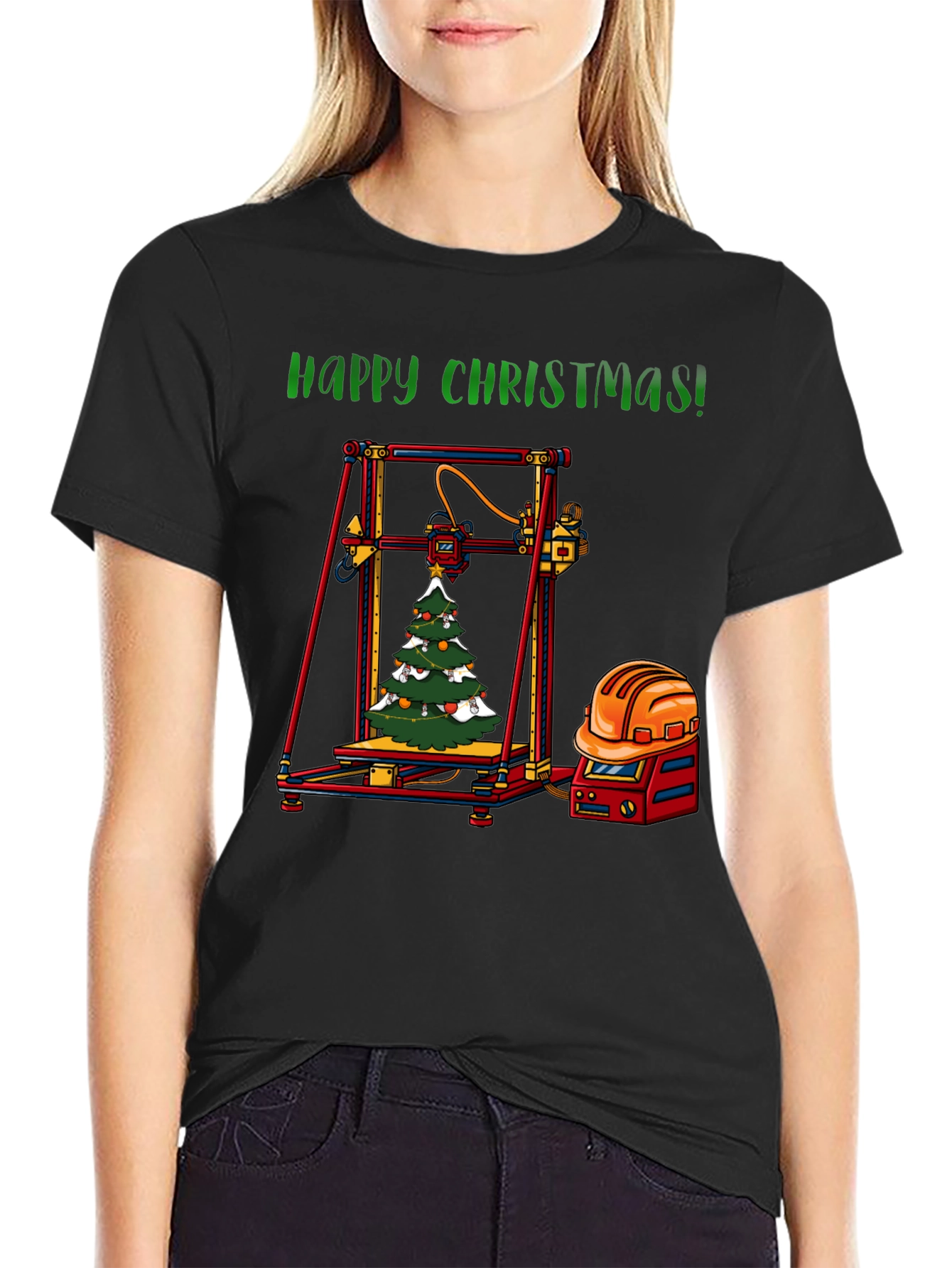 Engineer Christmas 3D Printer T-Shirt