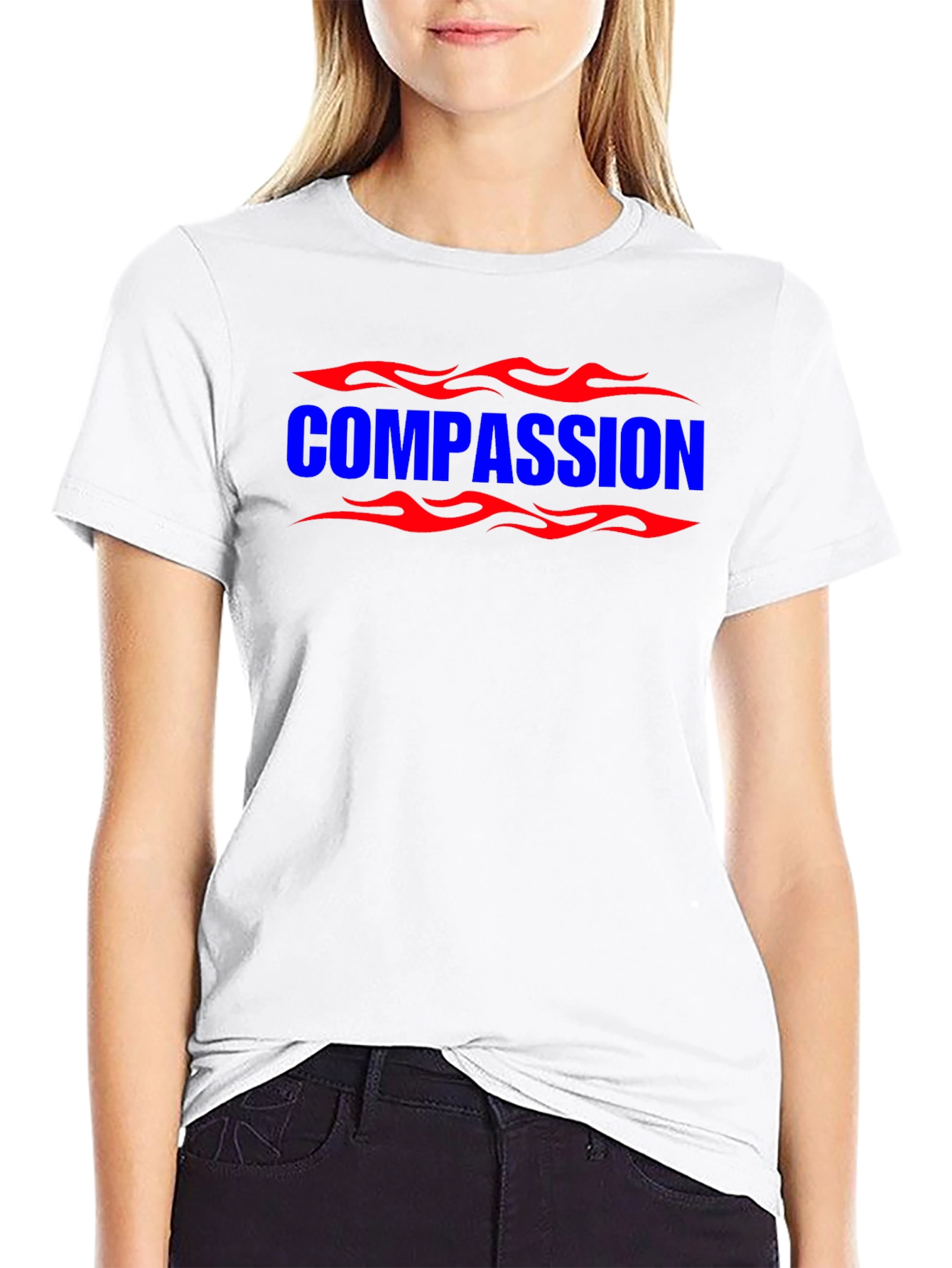 Compassion Flame Graphic Tee - Bold Statement Shirt