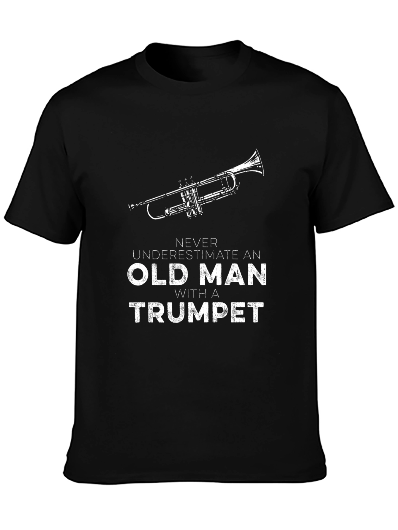 Old Man with a Trumpet Graphic T-Shirt