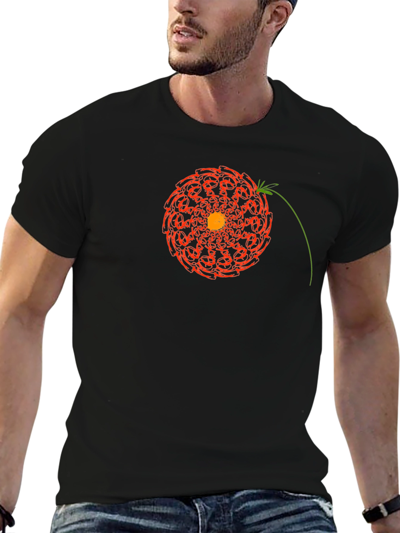 Geometric Floral Mandala Graphic Tee