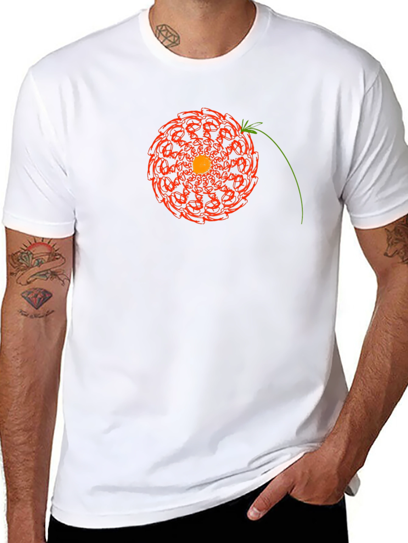Geometric Floral Mandala Graphic Tee