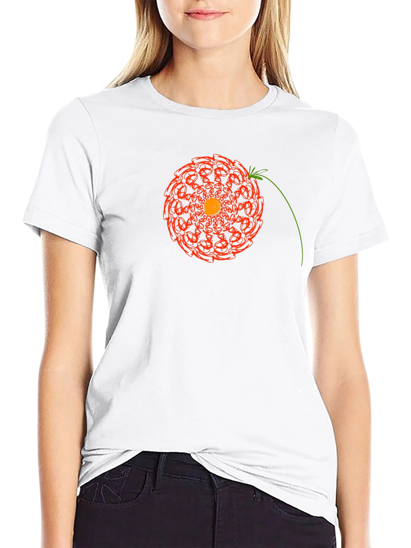 Geometric Floral Mandala Graphic Tee