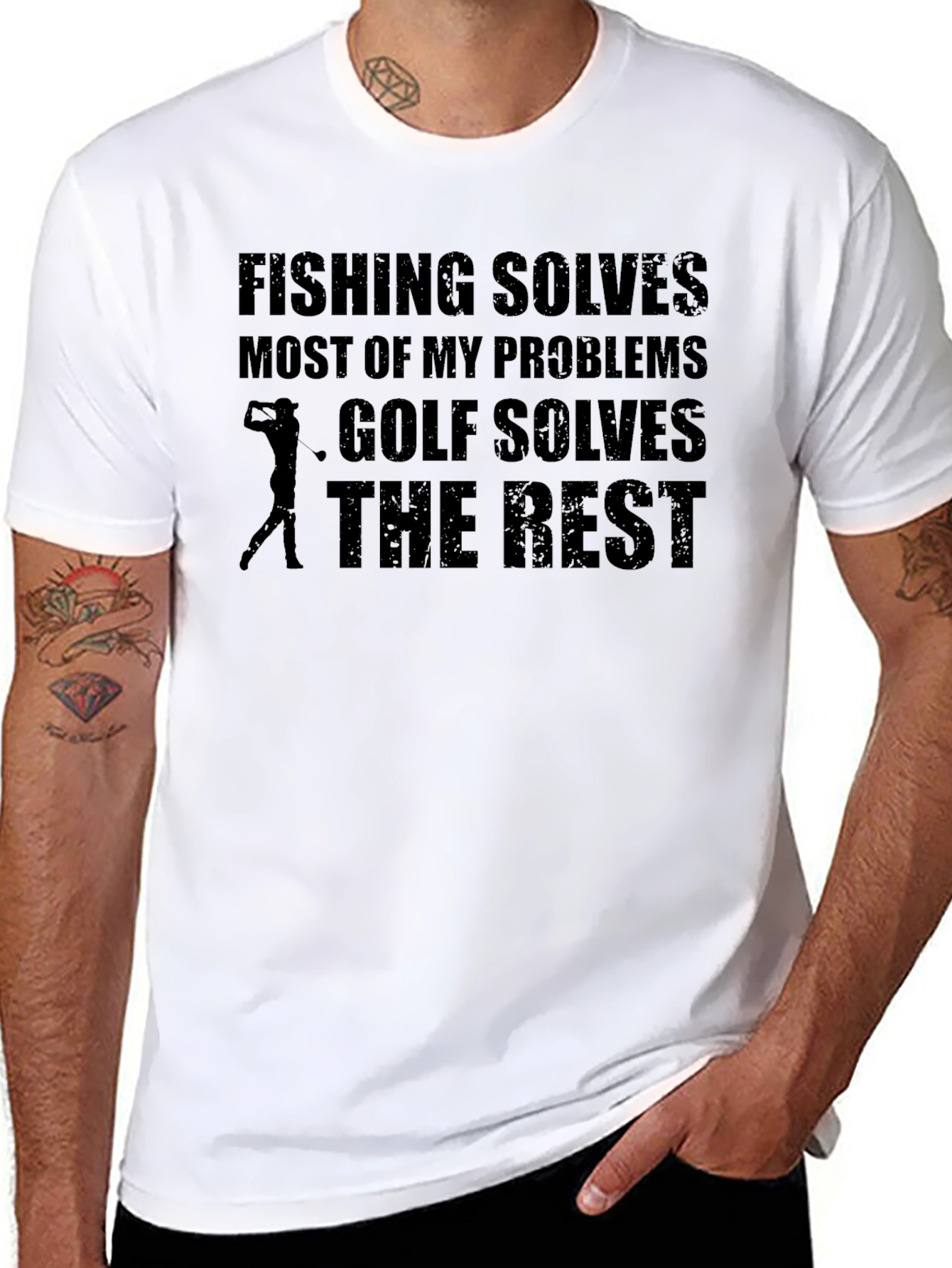 Fishing and Golf T-Shirt for Men